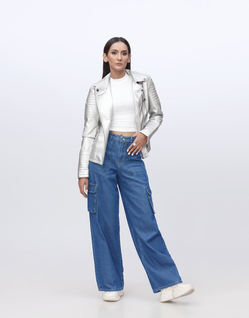 Urban Cargo™ | High-Waist Wide-Leg Cargo Jeans