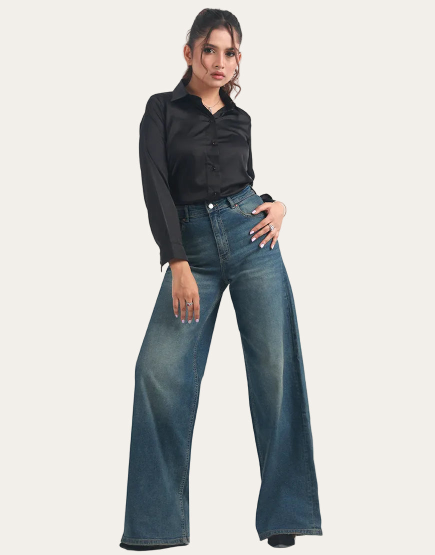 Classic Fade™ | High-Waist Wide-Leg Jeans