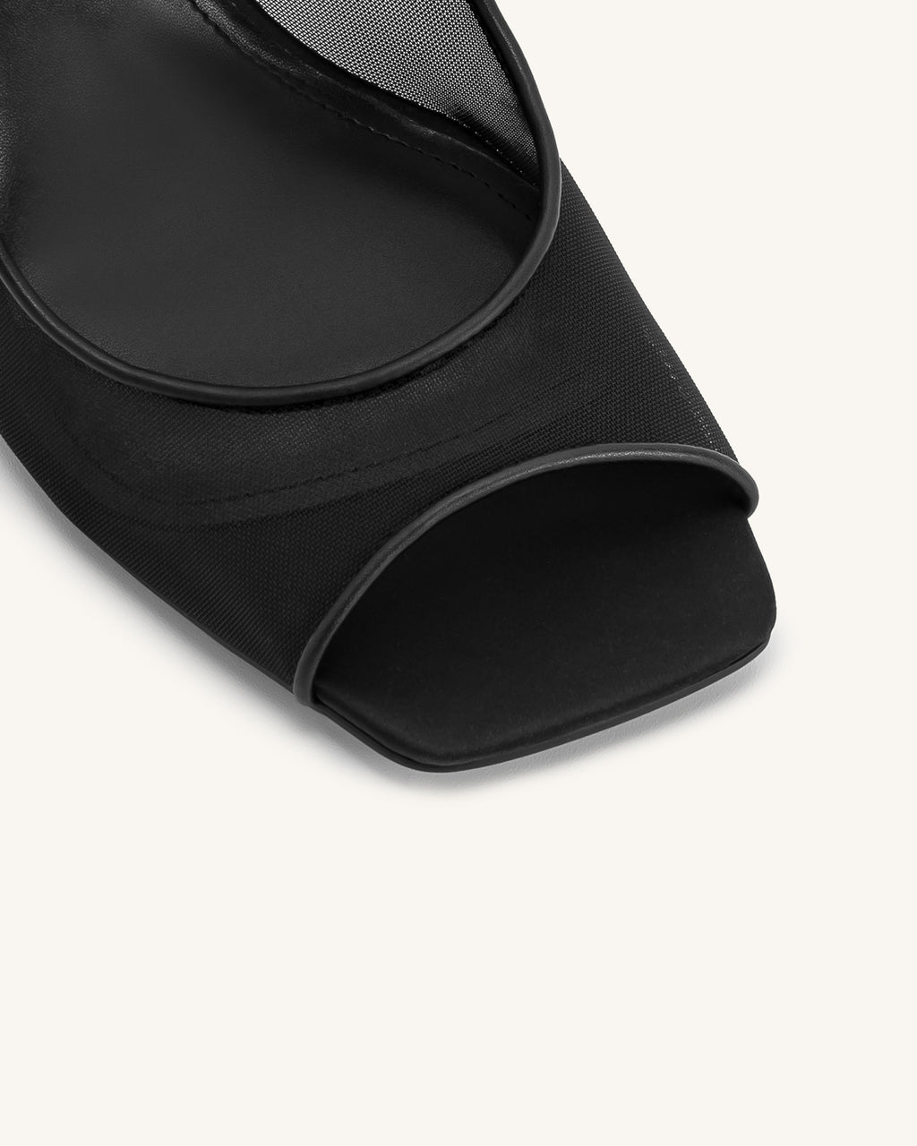 Serenity™ | Elegante Mesh-Slingback-Sandalen mit offener Spitze – Schwarz