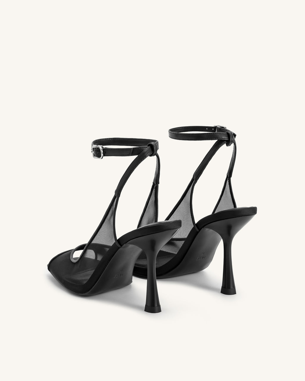 Serenity™ | Elegante Mesh-Slingback-Sandalen mit offener Spitze – Schwarz
