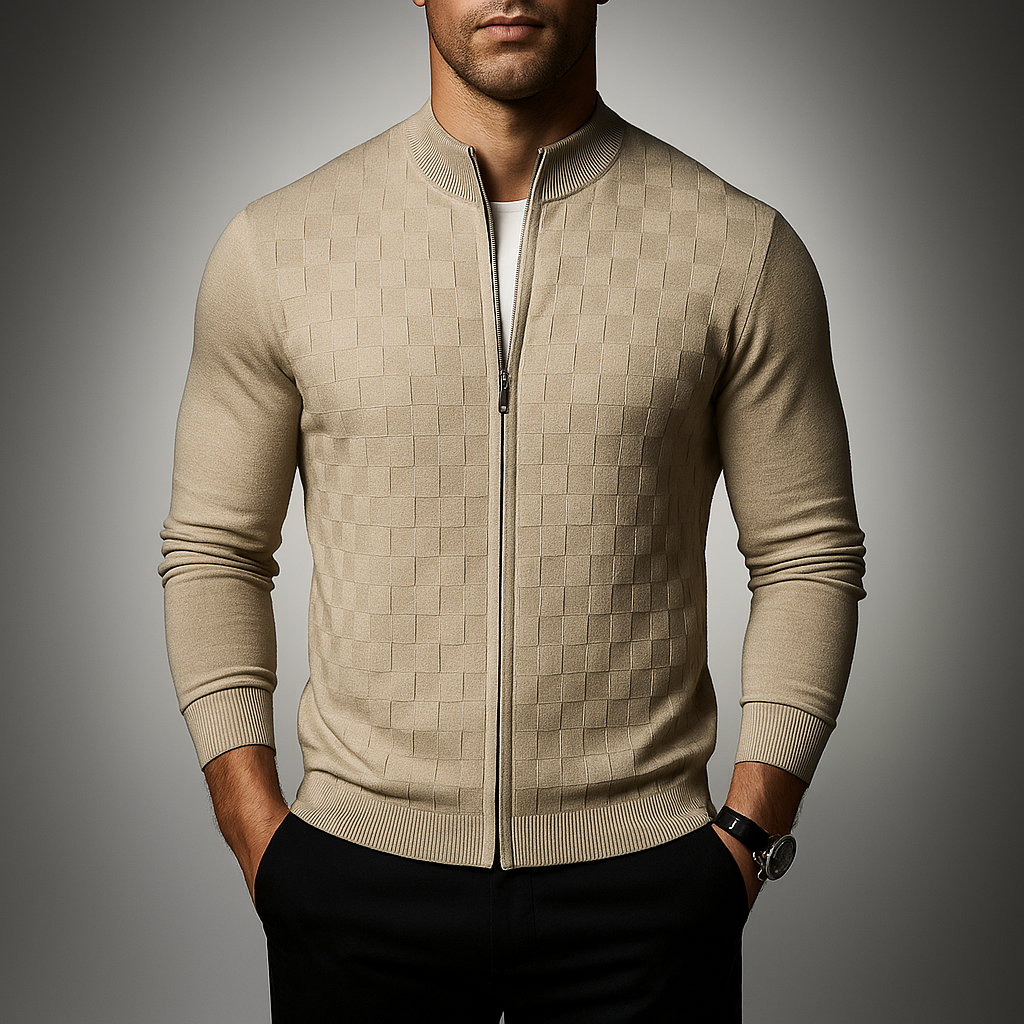 Romello™ Strickjacke mit Signature-Check-Design