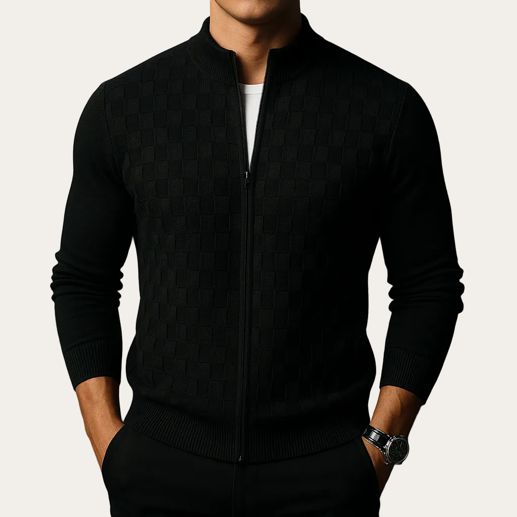 Romello™ Strickjacke mit Signature-Check-Design