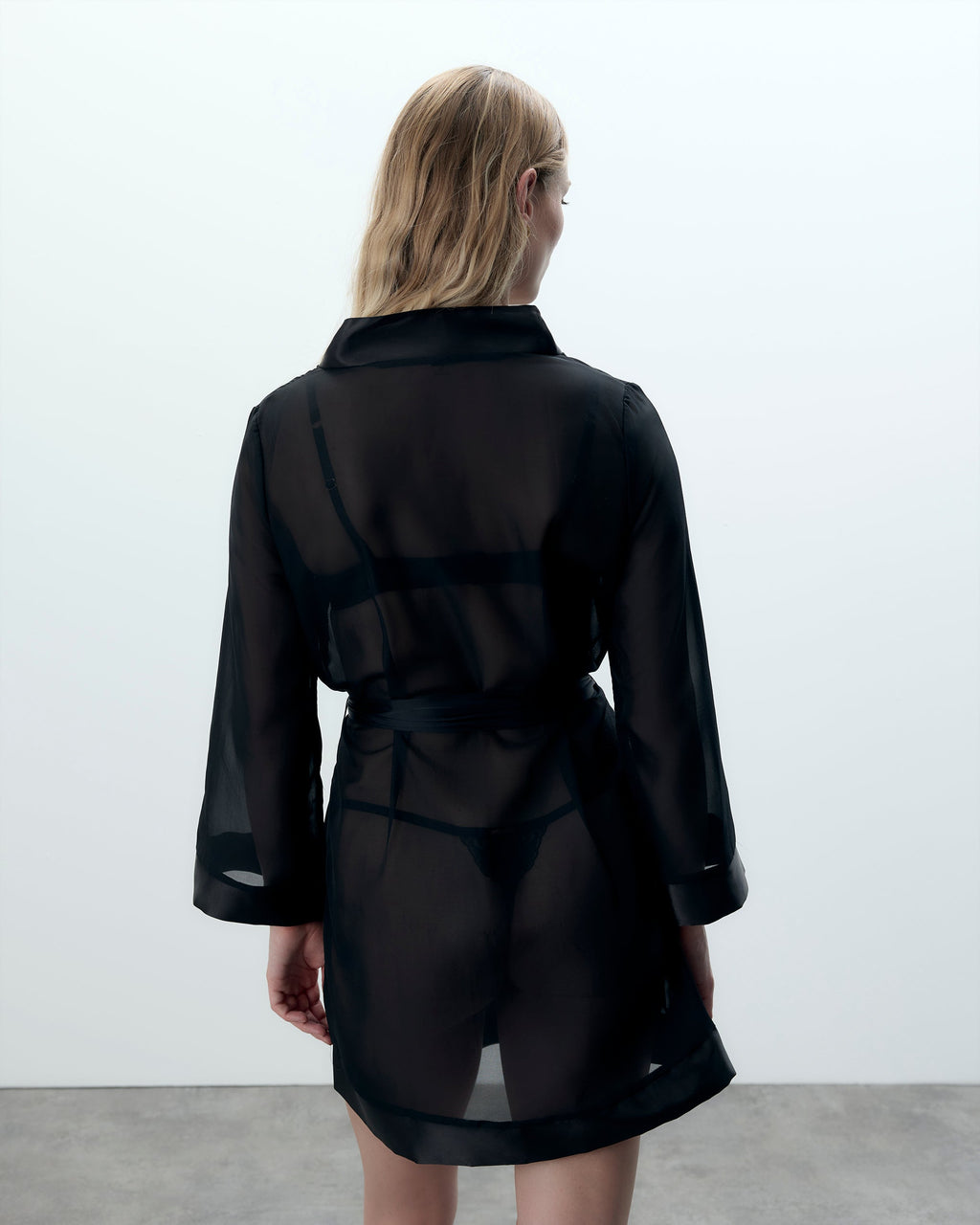 Bluebella™ | Chiffon-Kimono mit Satinbesatz