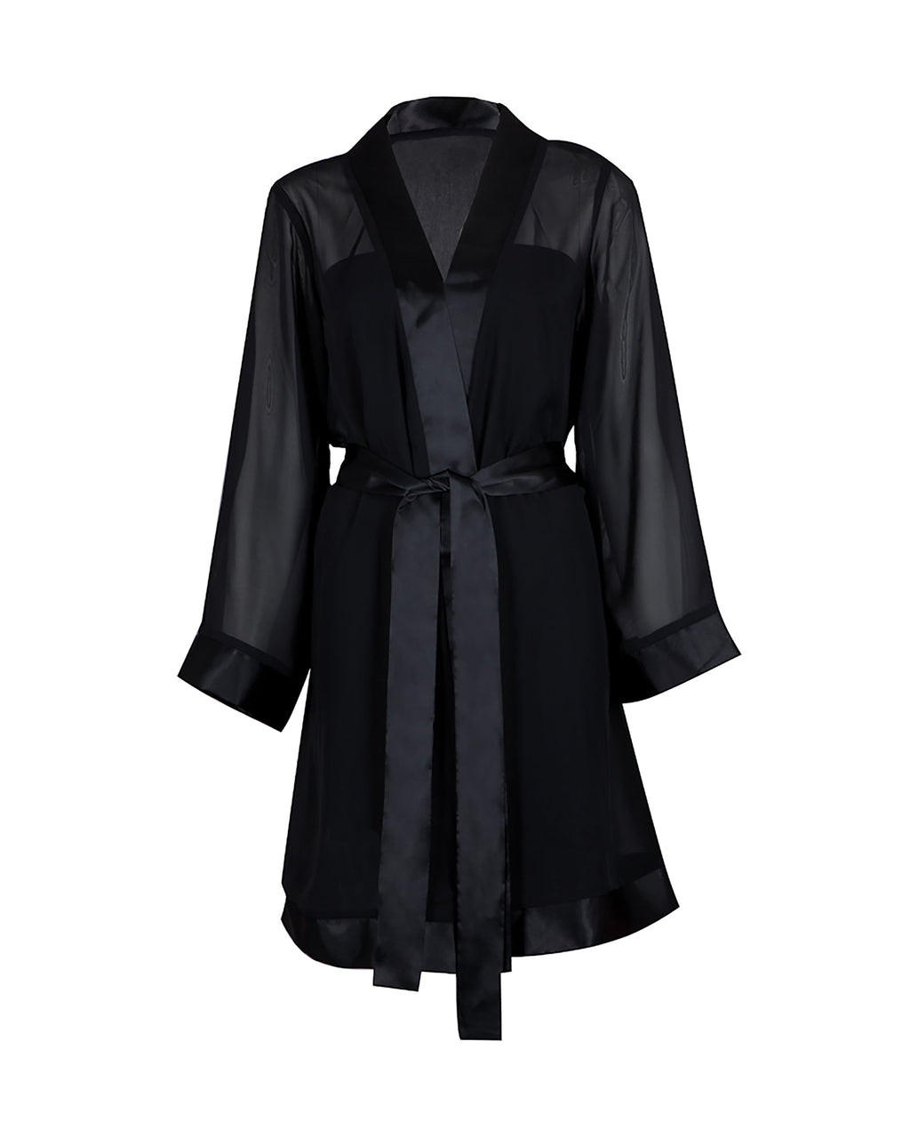 Bluebella™ | Chiffon-Kimono mit Satinbesatz