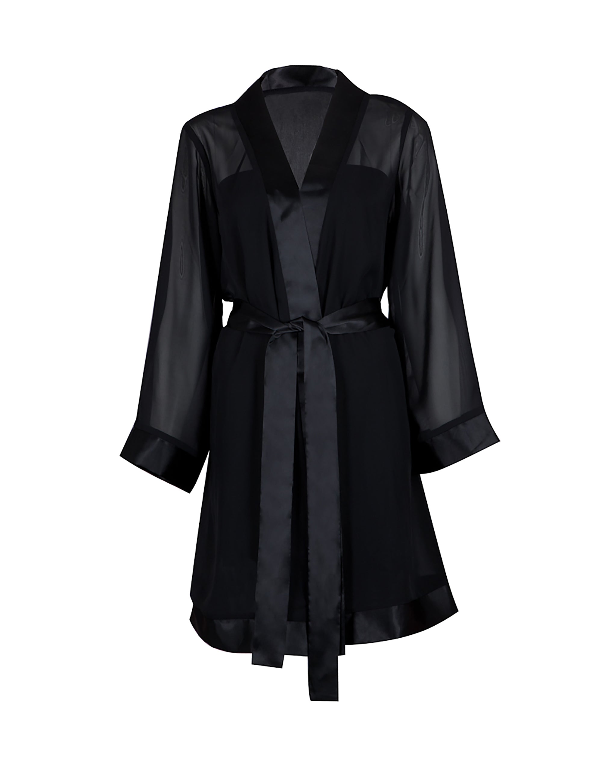 Bluebella™ | Chiffon-Kimono mit Satinbesatz