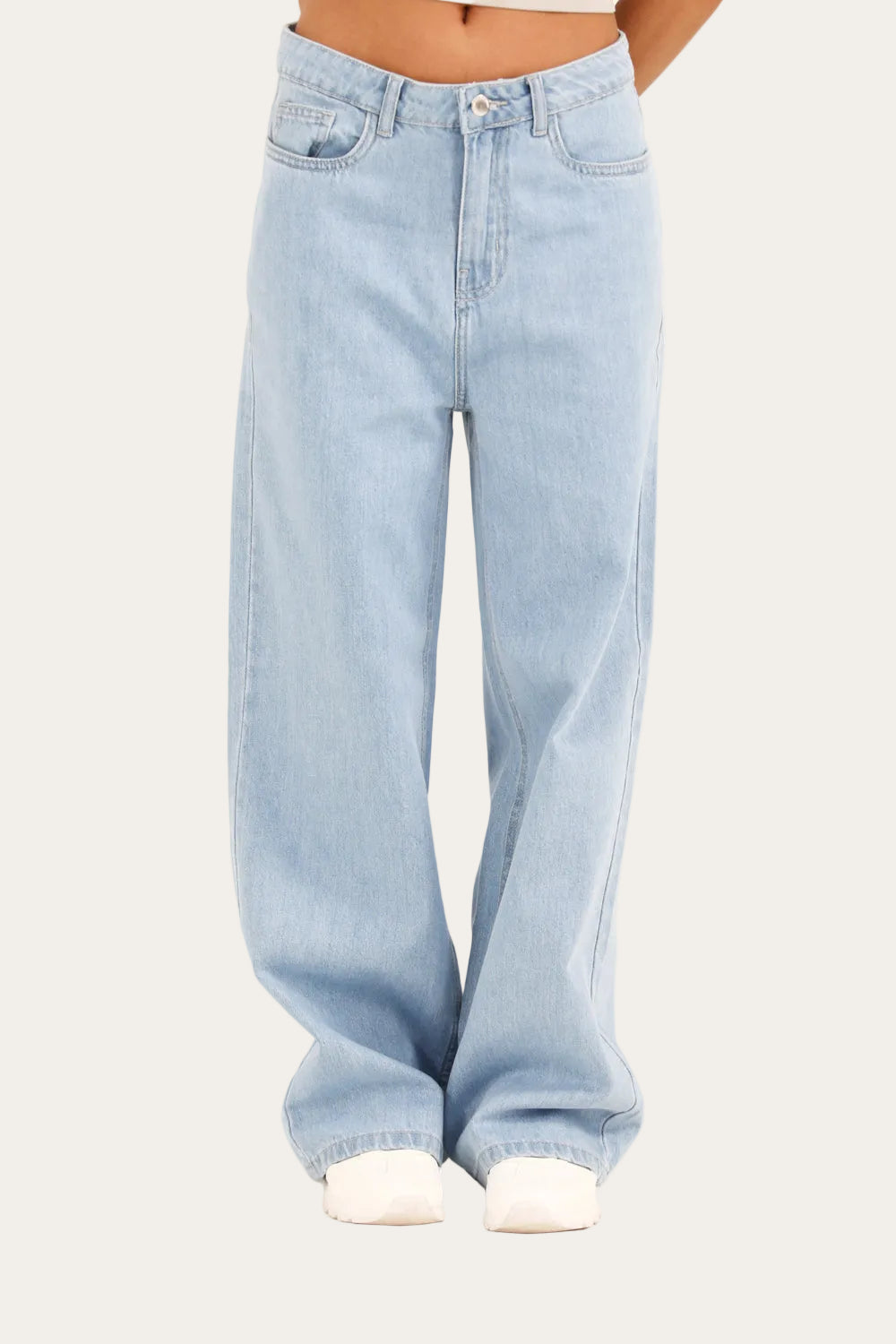 Urban Light™ | High-Waist Wide-Leg Jeans in Hellblau