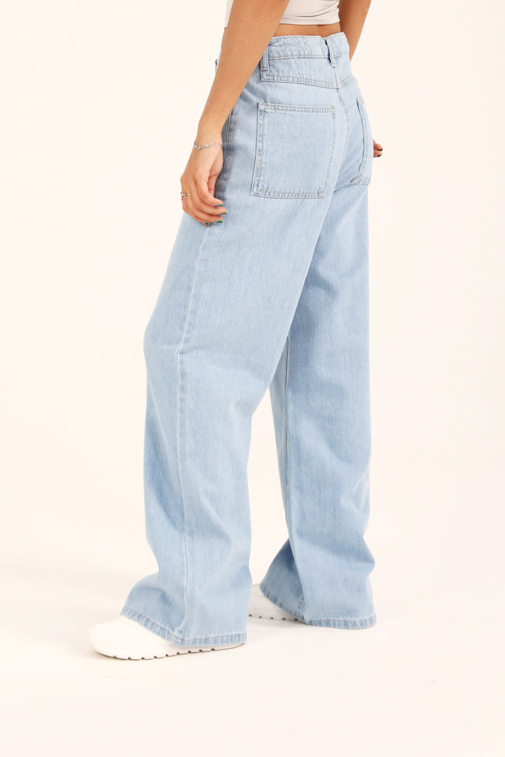 Urban Light™ | High-Waist Wide-Leg Jeans in Hellblau