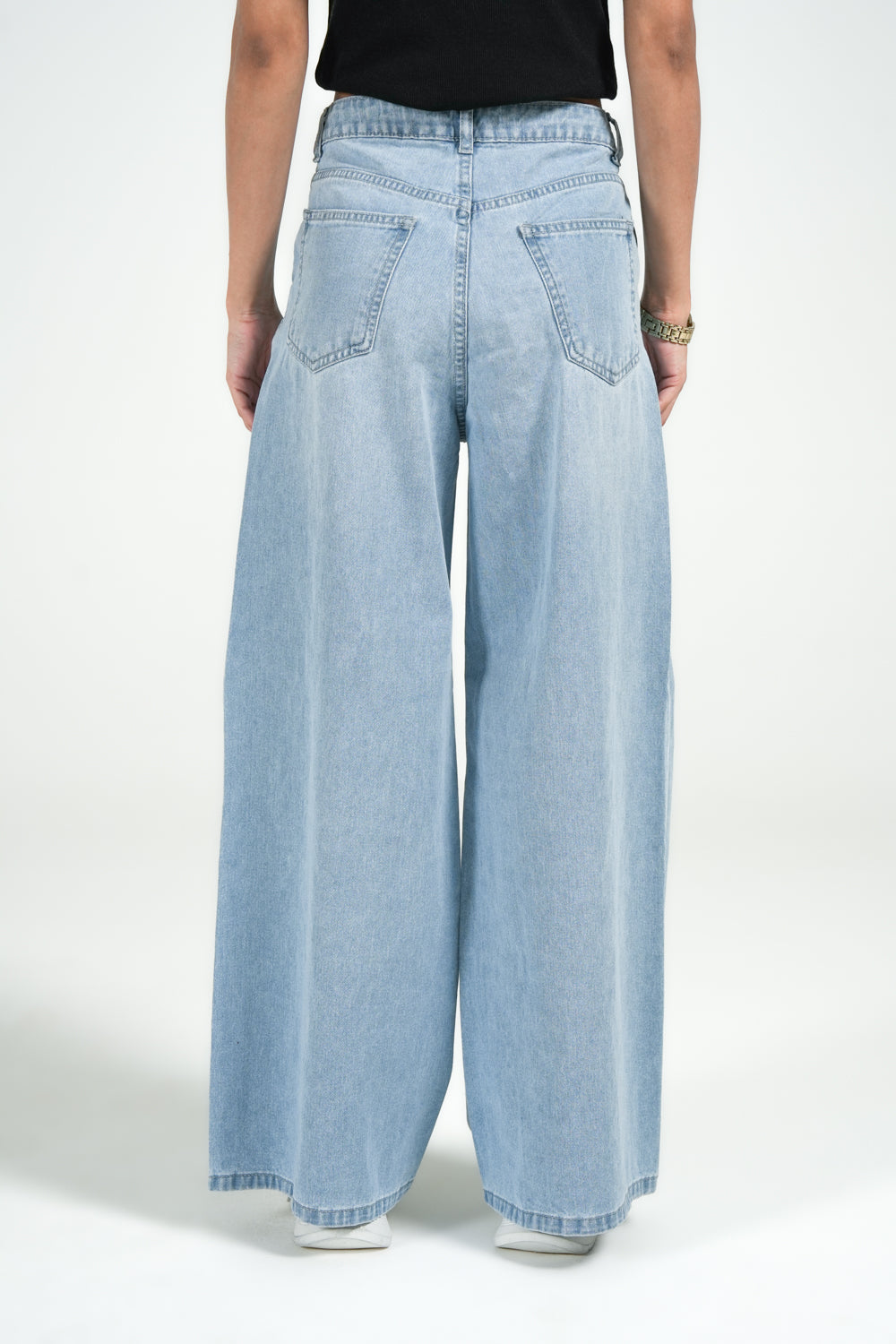 Skyline Denim™ | High-Waist Wide-Leg Jeans in Light Blue