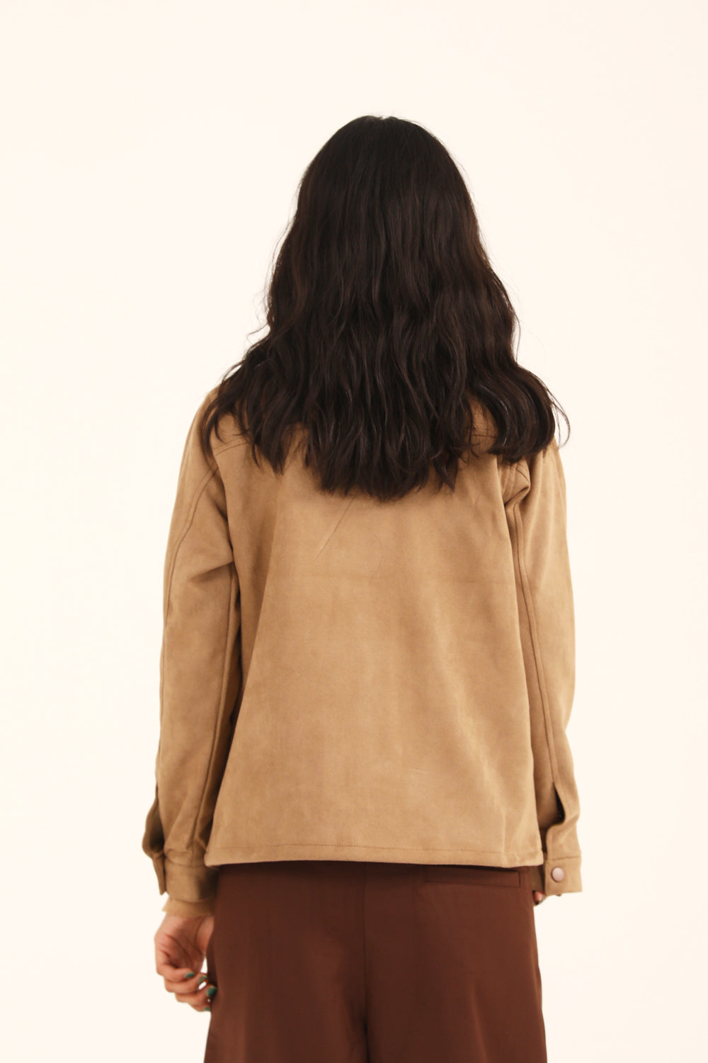 Calindra™ | Strukturierte Damenjacke in Sand mit Utility-Details