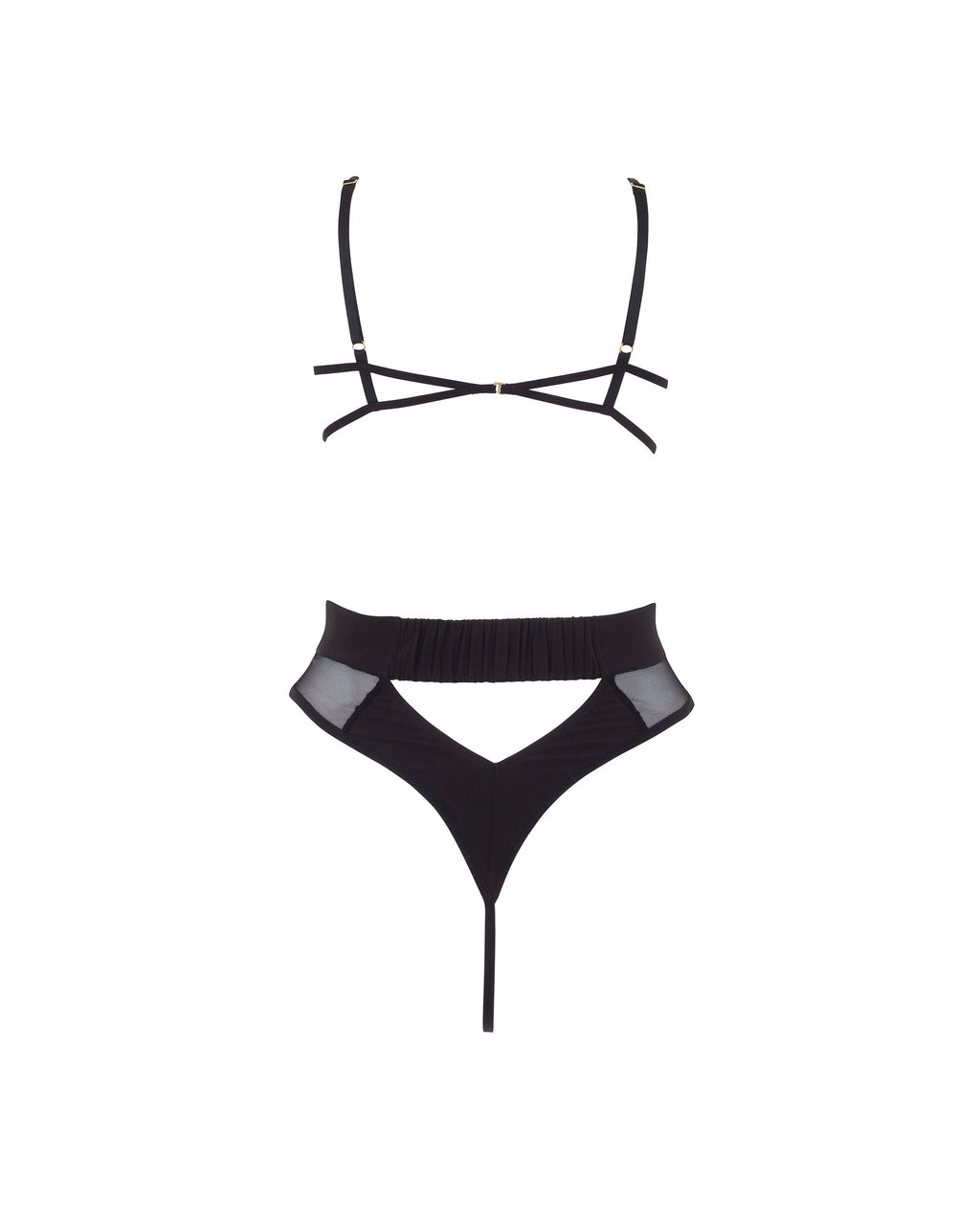 Orla™ | Transparenter Mesh-Body – Schwarz