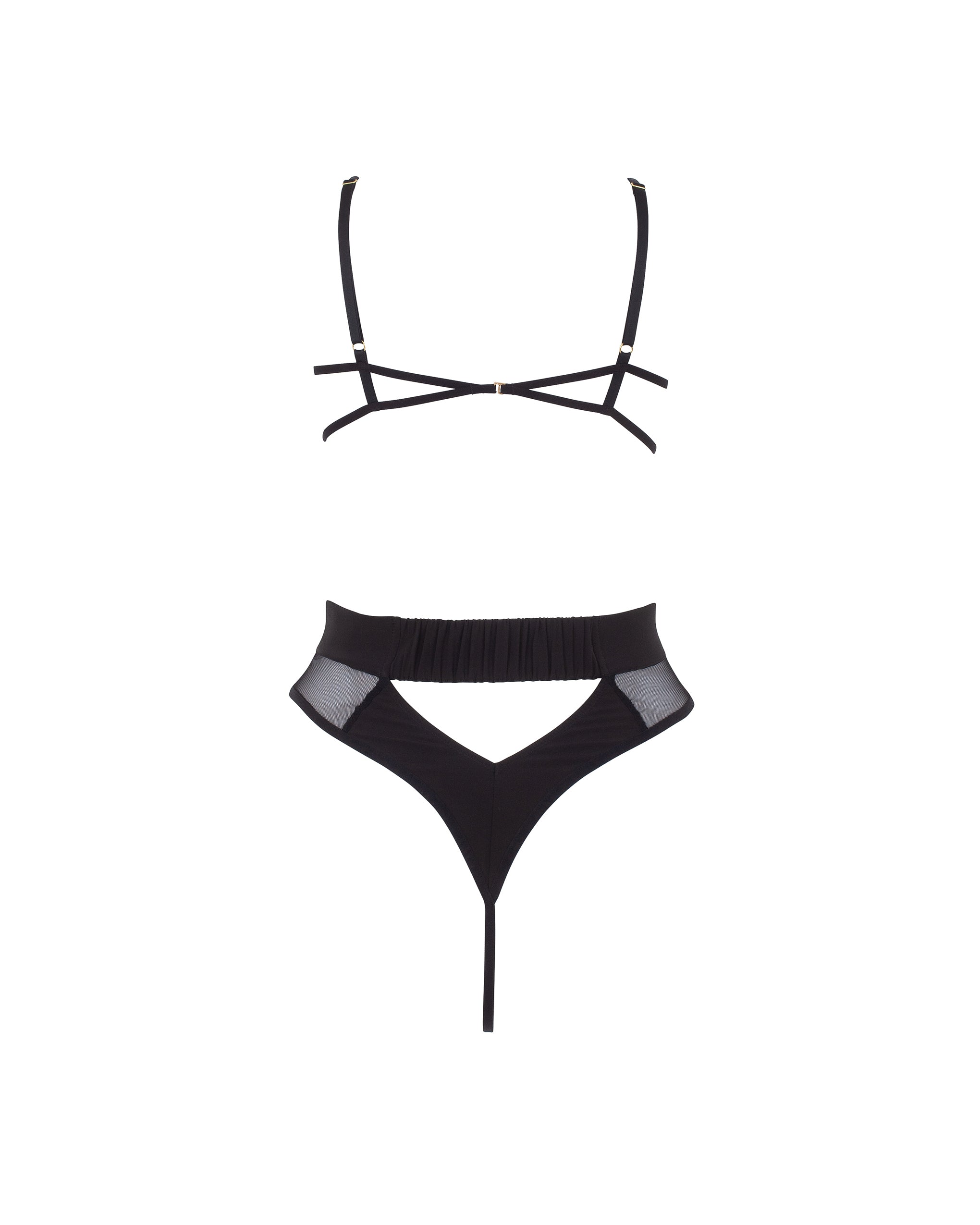 Orla™ | Transparenter Mesh-Body – Schwarz