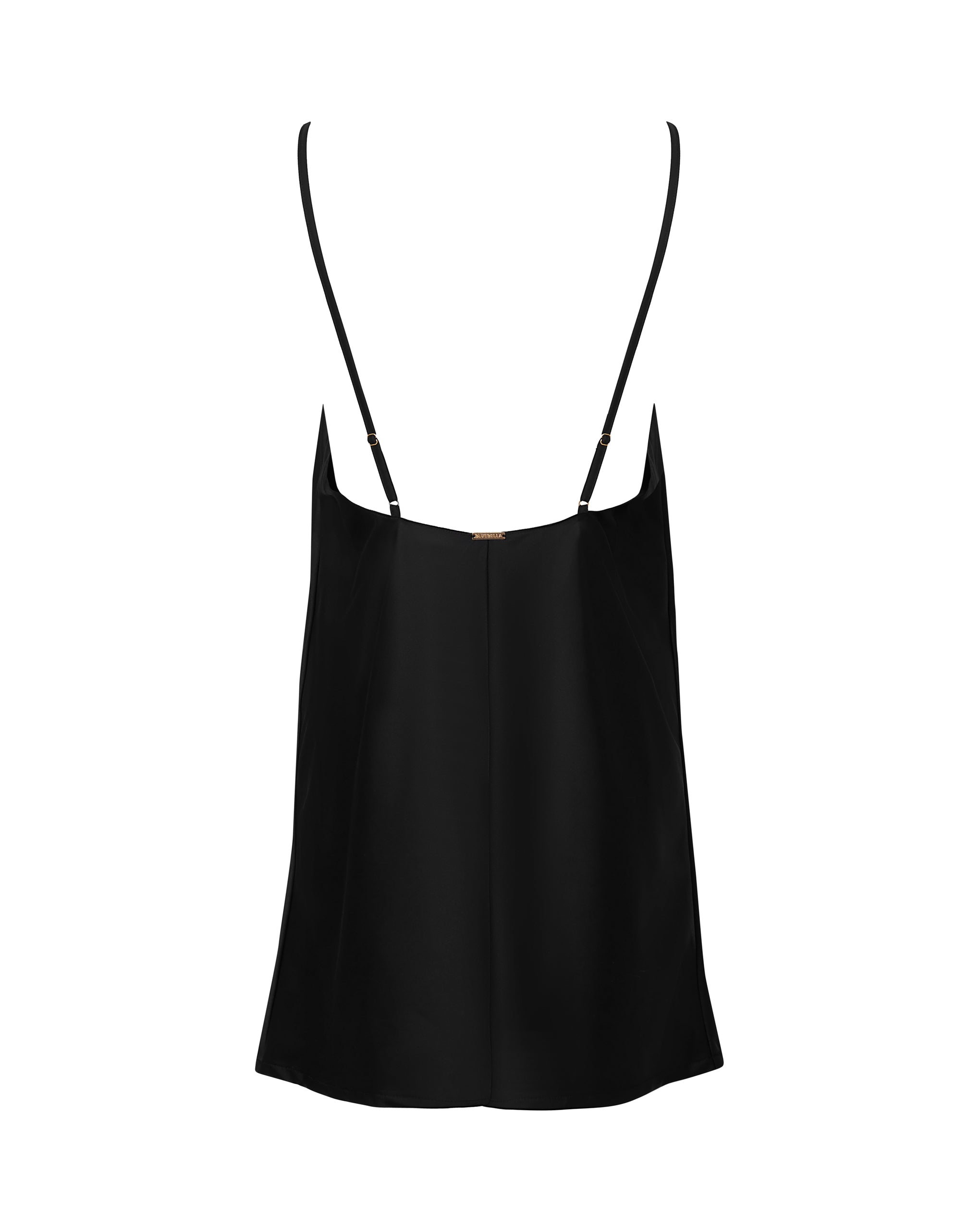 Clea™ | Satin-Chemise in Schwarz