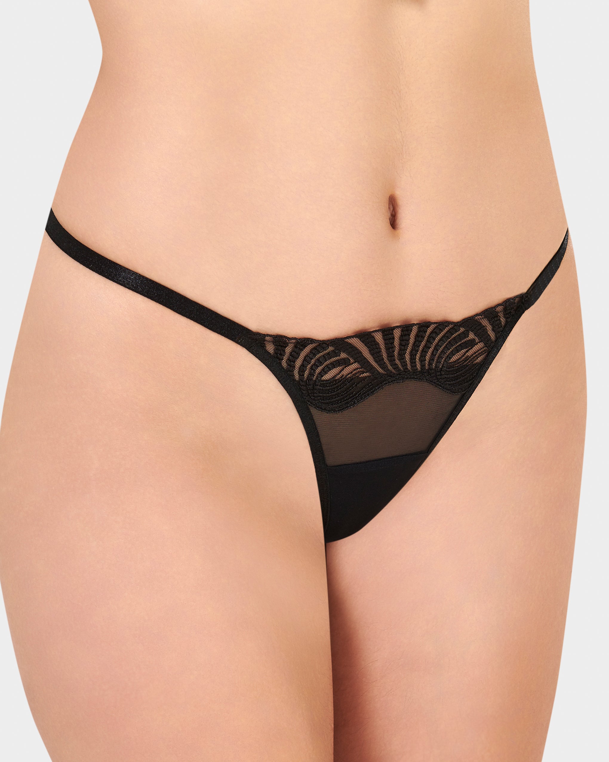 Trista™ | Chemise- & String-Set in Schwarz