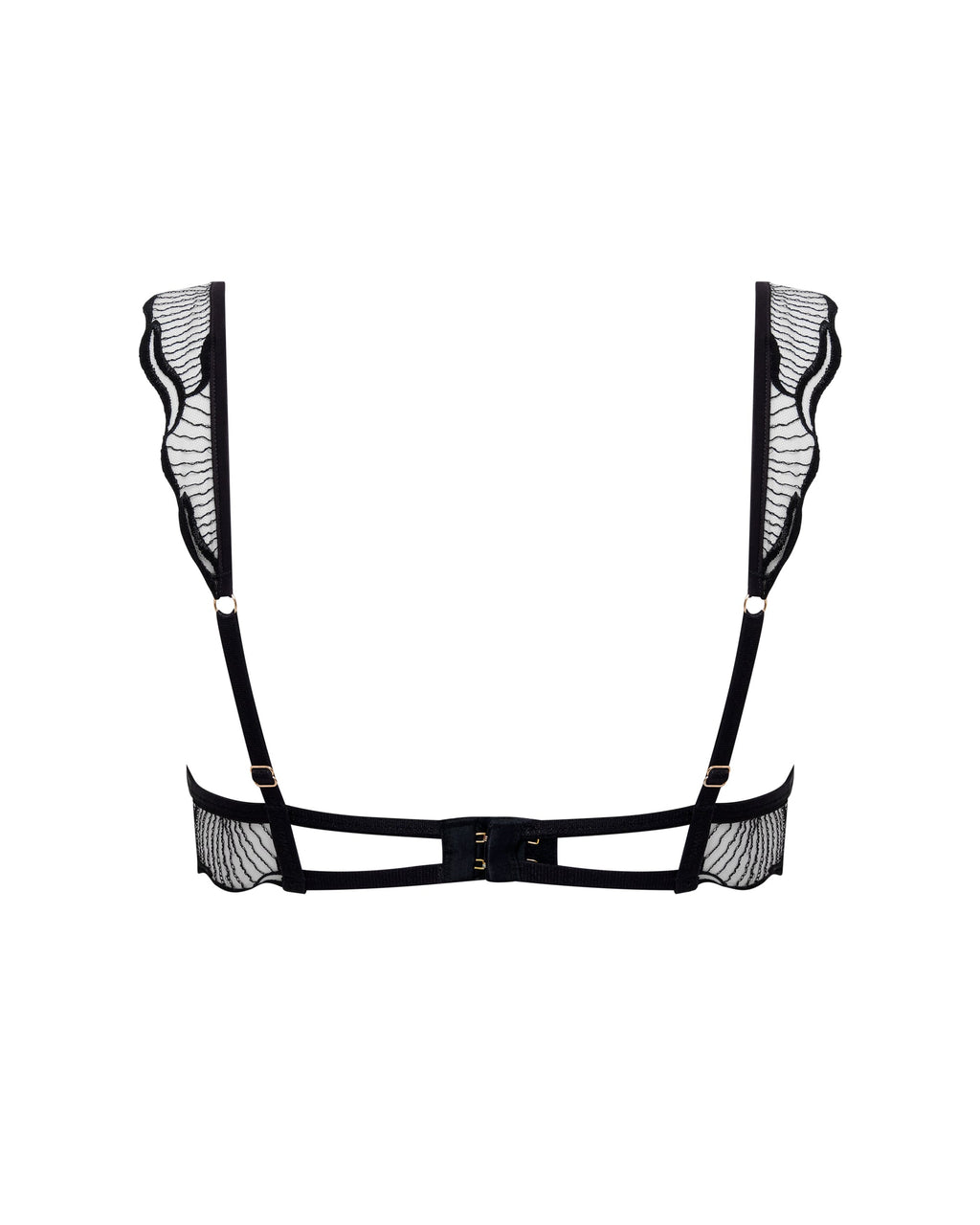 Marabel™ | Bestickter transparenter BH – Schwarz