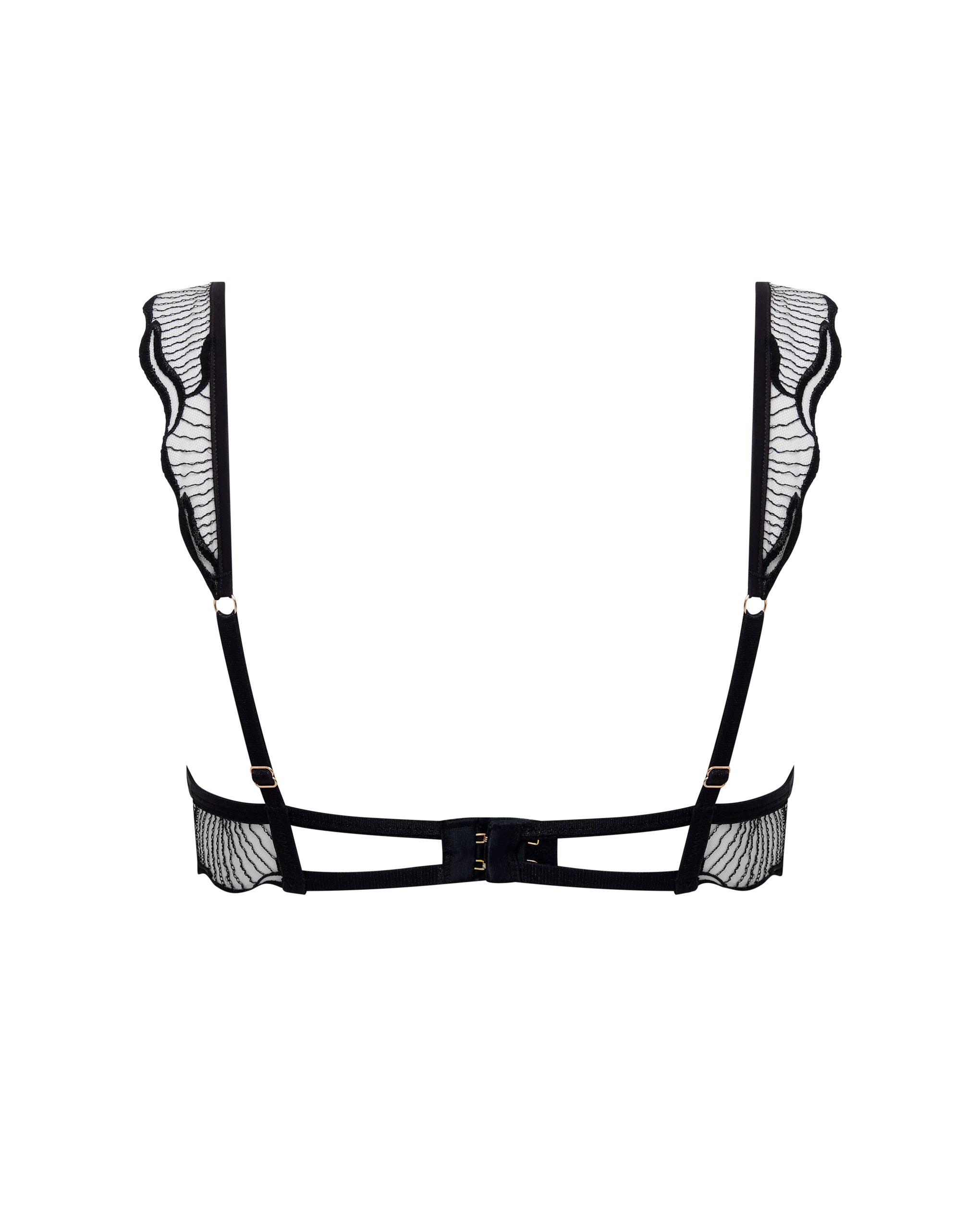 Marabel™ | Bestickter transparenter BH – Schwarz