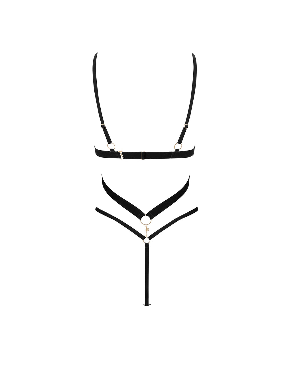 Simone™ | Open Harness Body in Schwarz