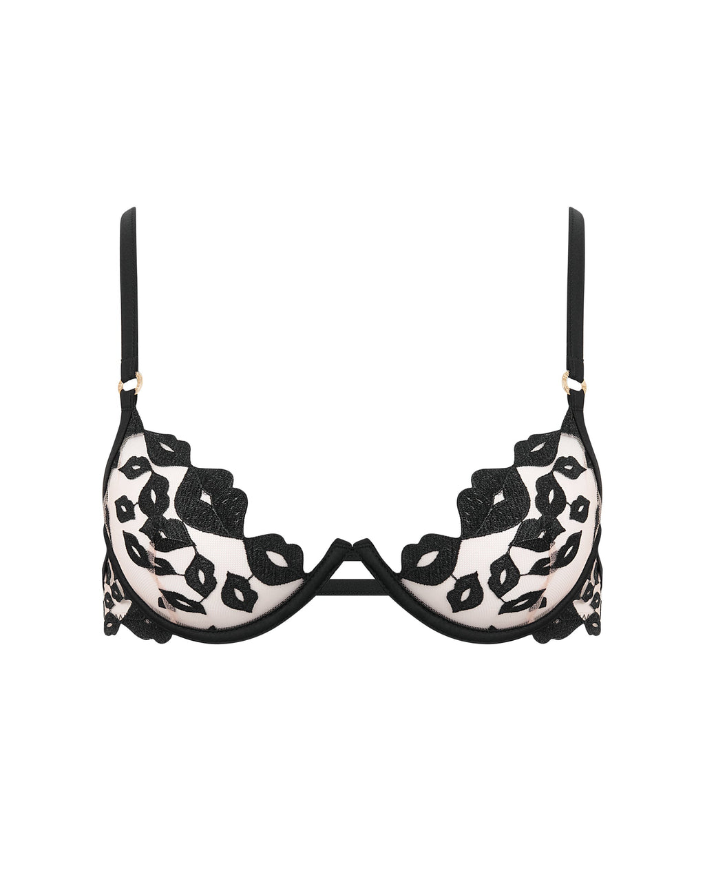 Marian™ | Bestickter BH – Schwarz