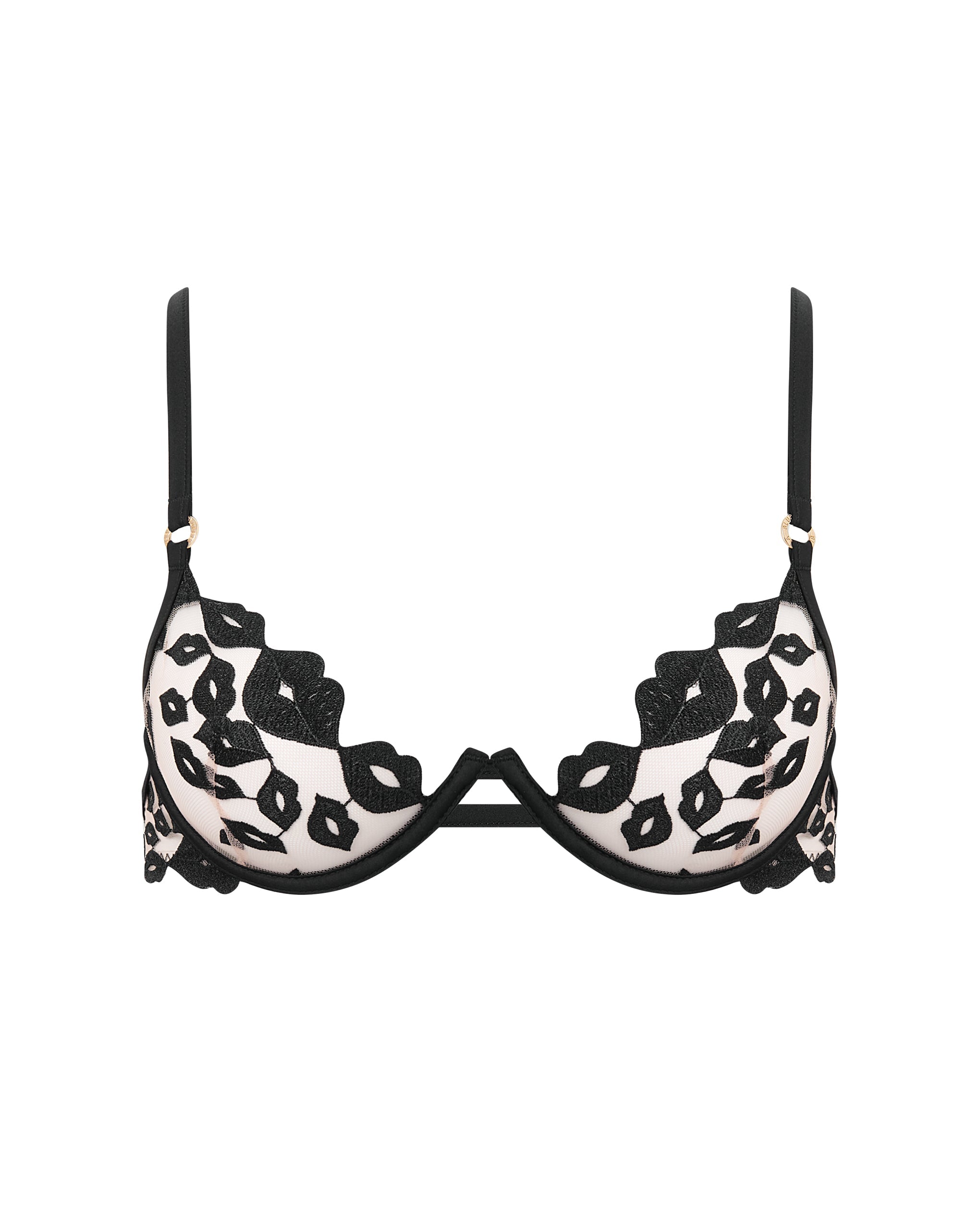 Marian™ | Bestickter BH – Schwarz