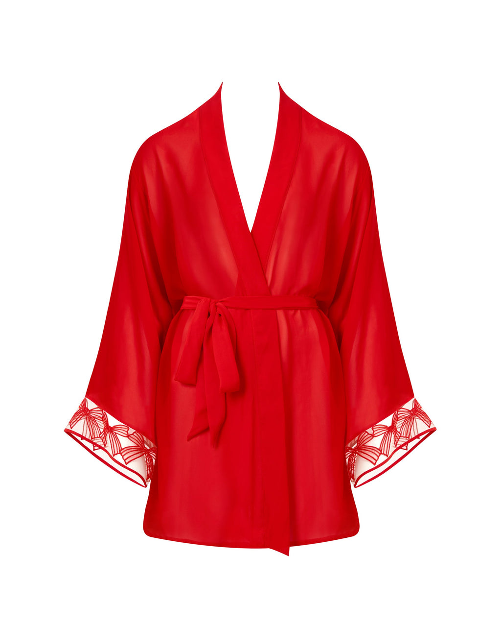 Annabel™ | Chiffon-Kimono in Rot