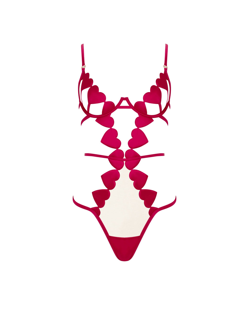 Gia™ | Offener Herz-Body – Rosa