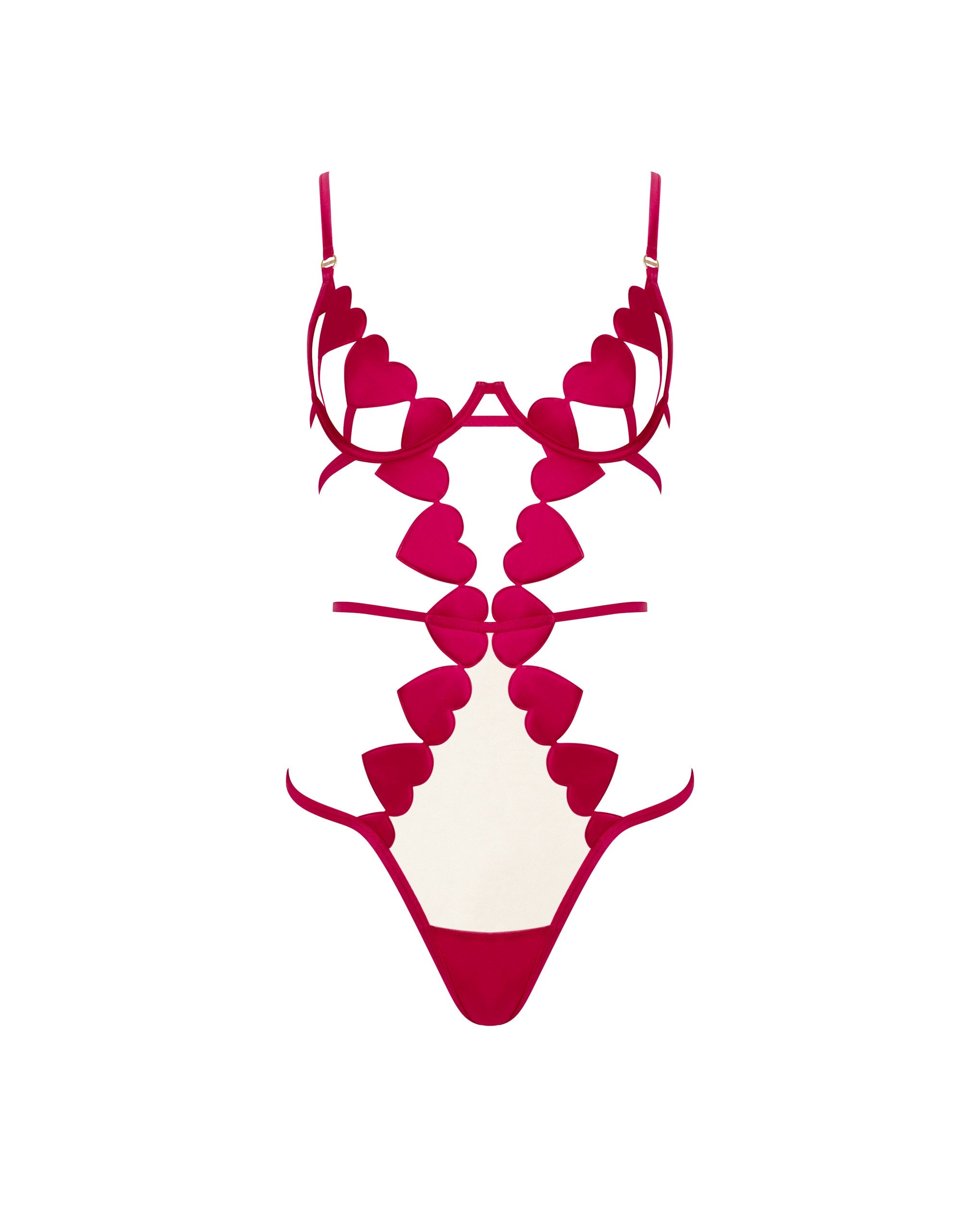 Gia™ | Offener Herz-Body – Rosa