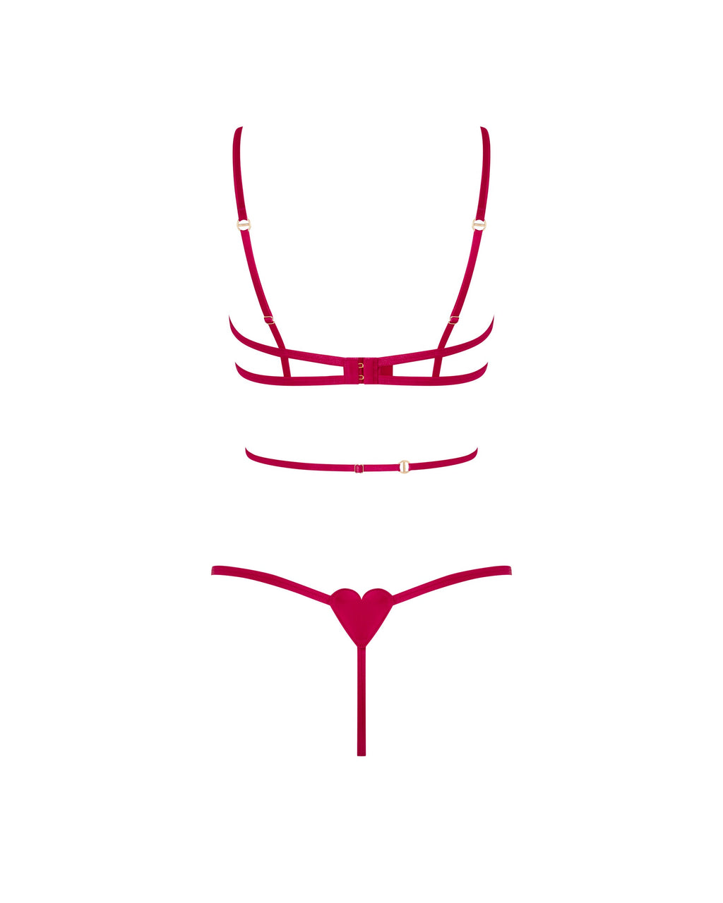 Gia™ | Offener Herz-Body – Rosa