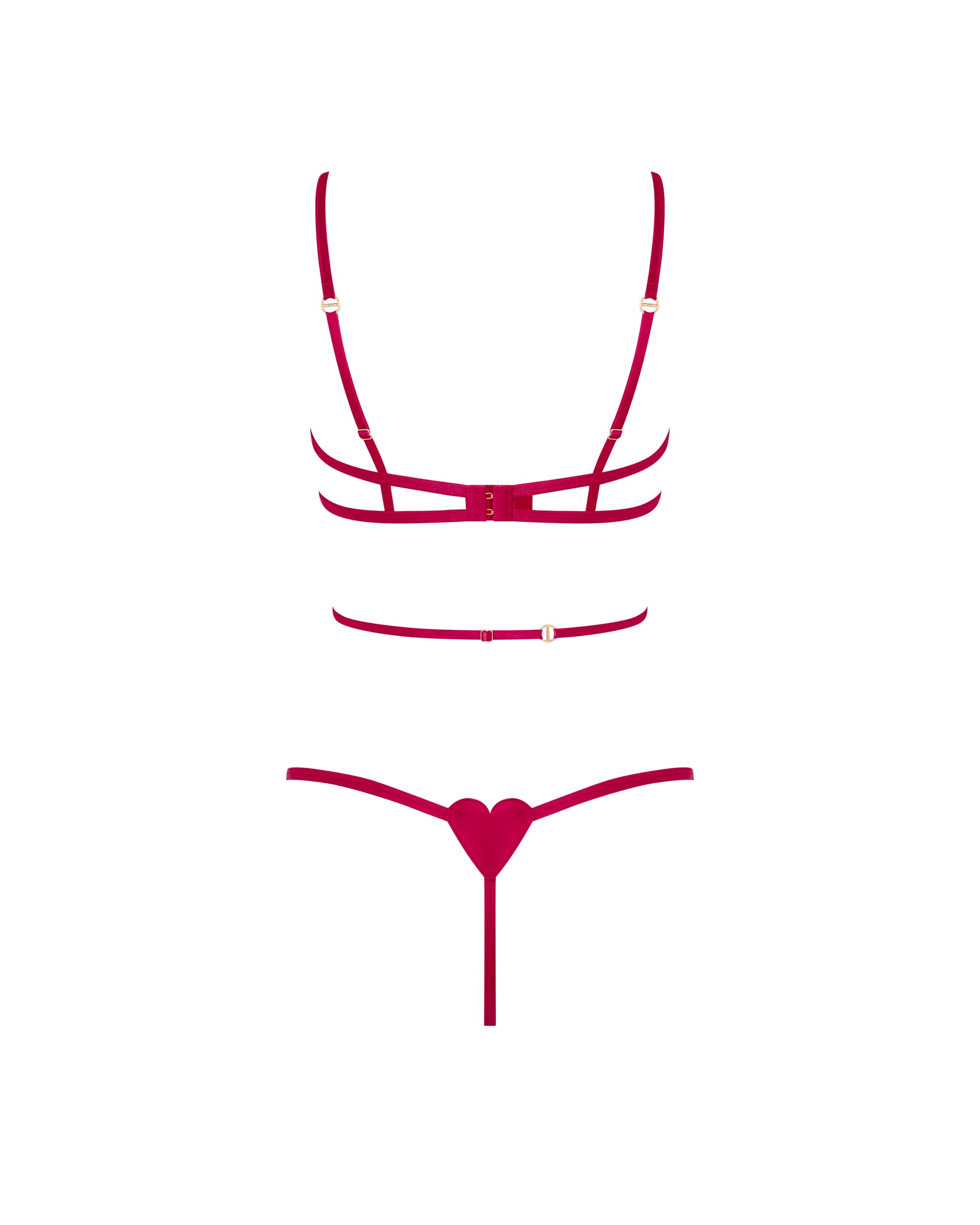 Gia™ | Offener Herz-Body – Rosa