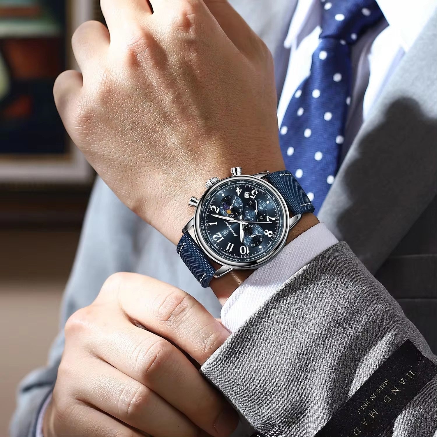 Marco™ | Chronograph-Herrenuhr mit Mondphase