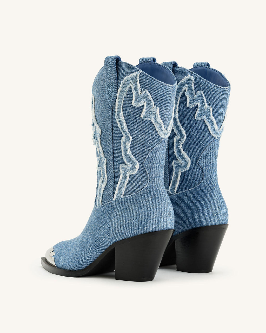 Riya™ | Moderner Western-Stiefel im Denim-Look – Blau