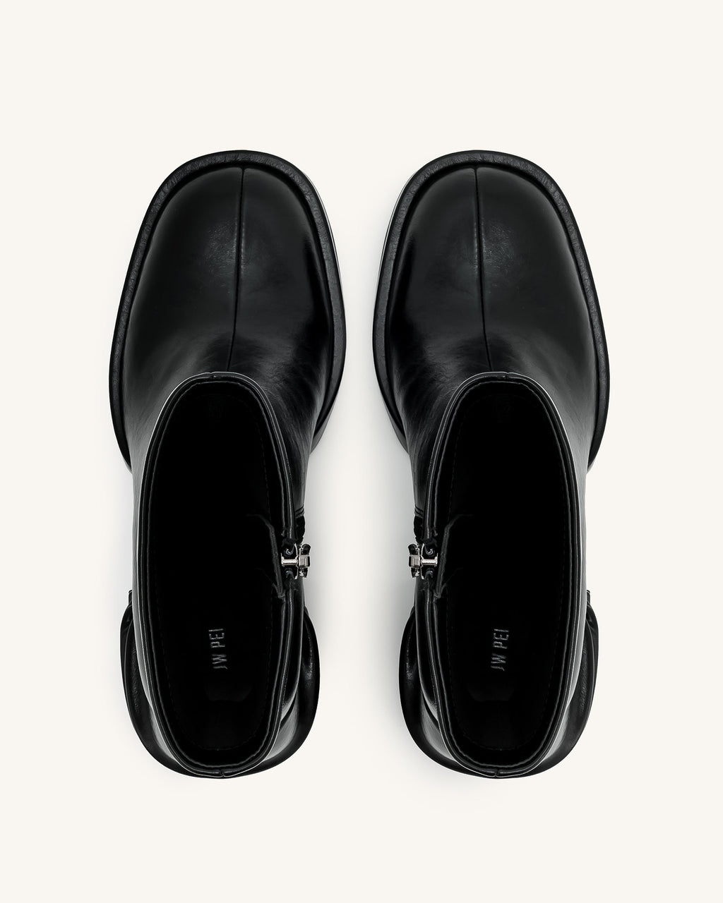 Saylor™ | Elegante Ankle Boots mit Plateau und runder Kappe – Schwarz