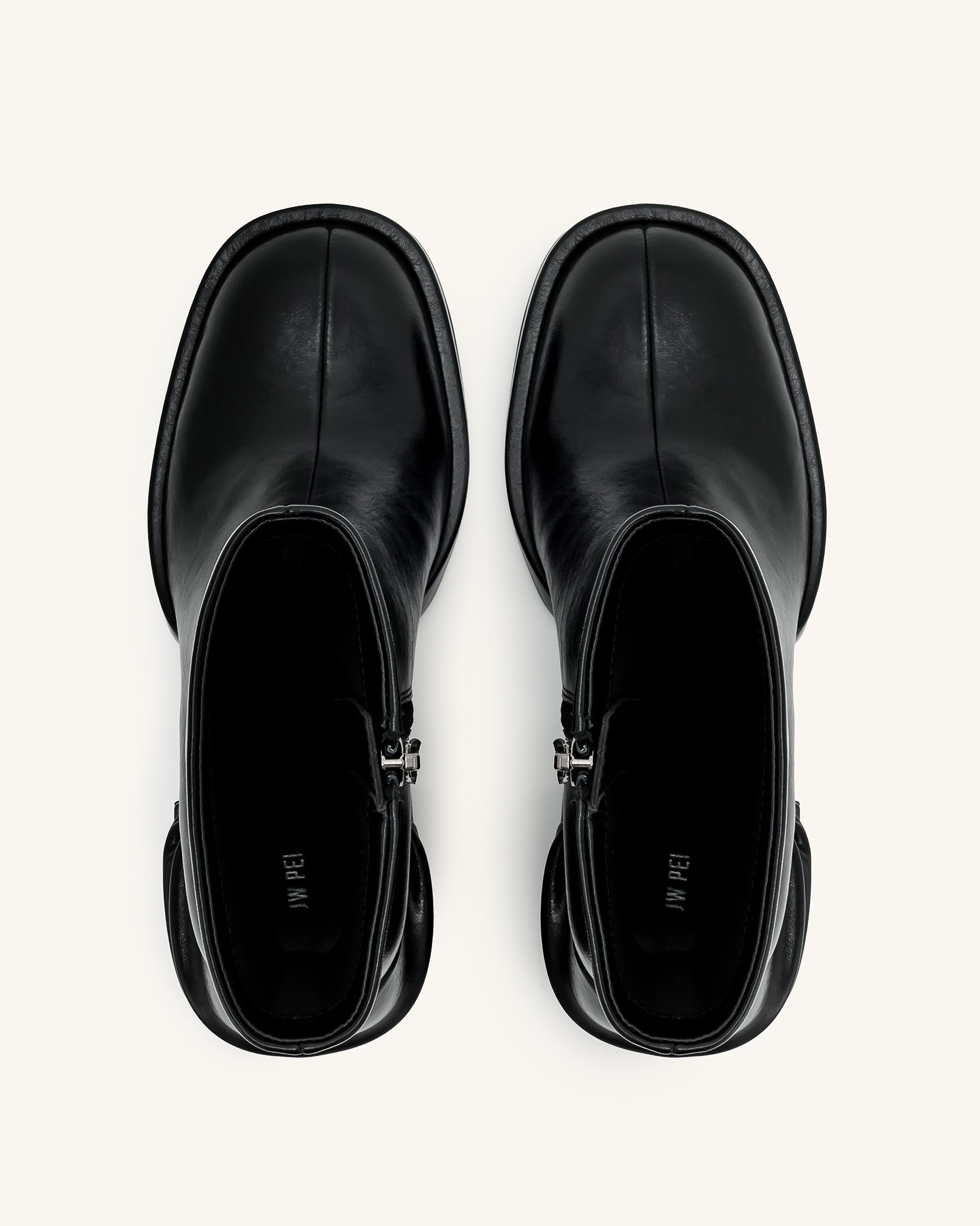 Saylor™ | Elegante Ankle Boots mit Plateau und runder Kappe – Schwarz