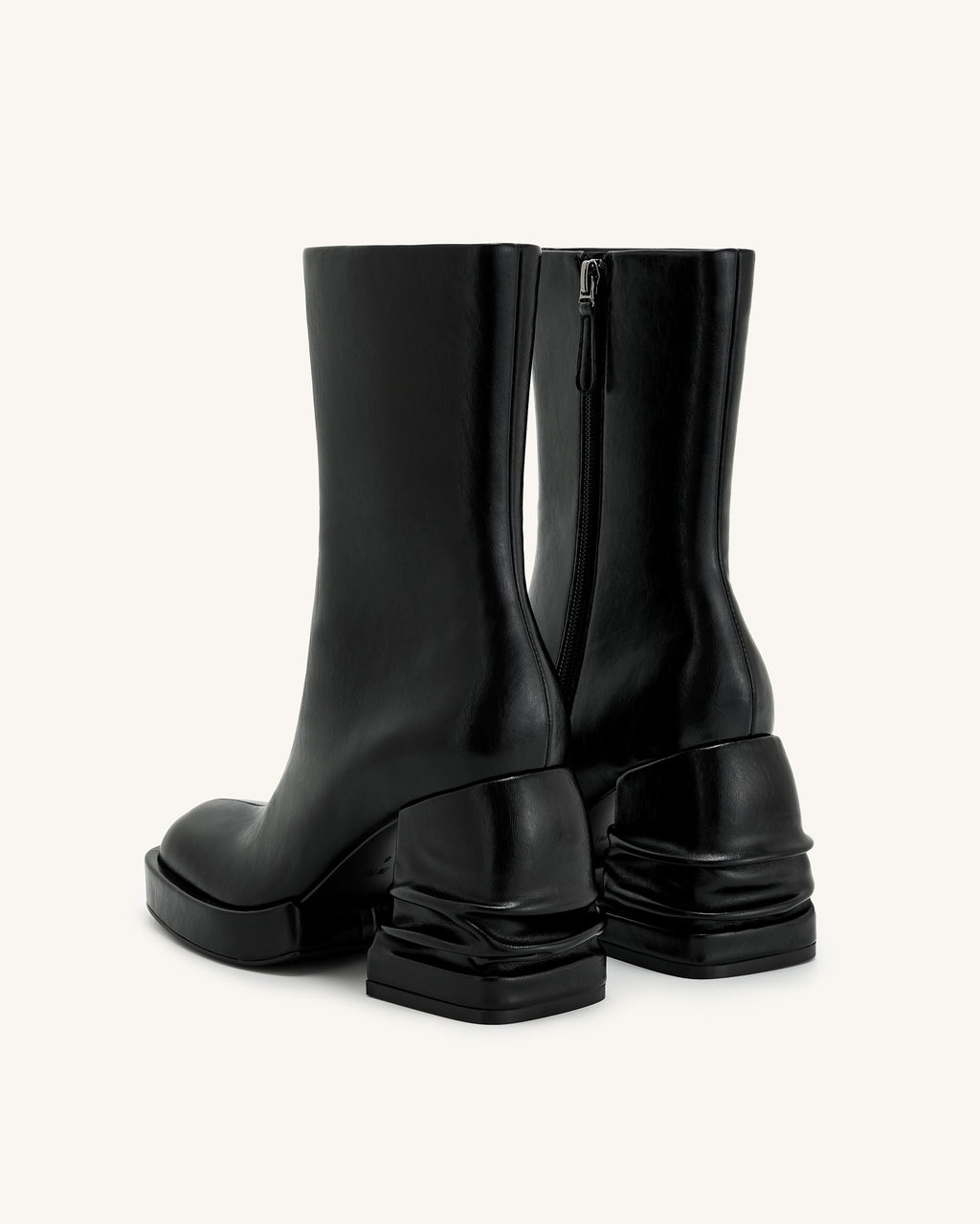 Saylor™ | Elegante Ankle Boots mit Plateau und runder Kappe – Schwarz