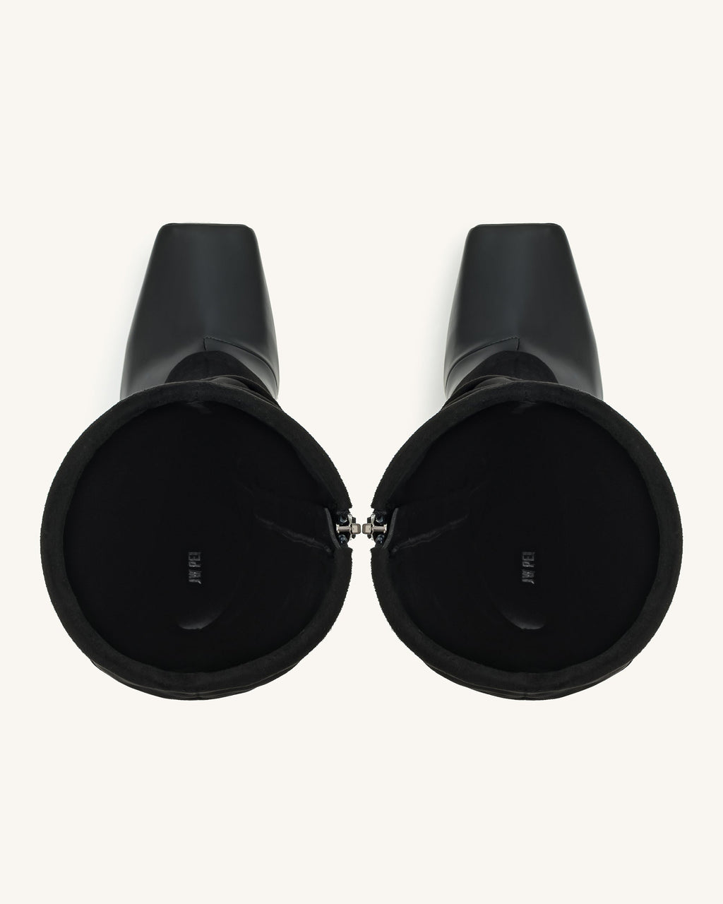 Reyna™ | Plateau-Strickstiefel mit eckiger Spitze – Schwarz