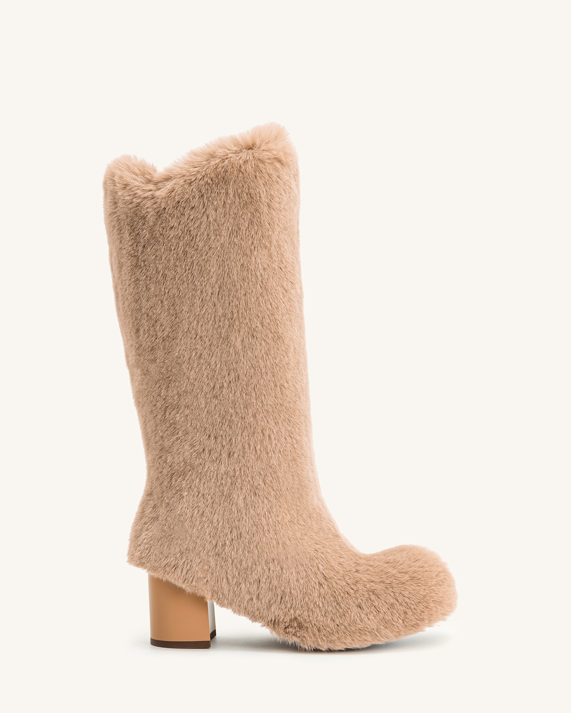 Isabella™ | Slouchy Kunstfell-Stiefel – Beige