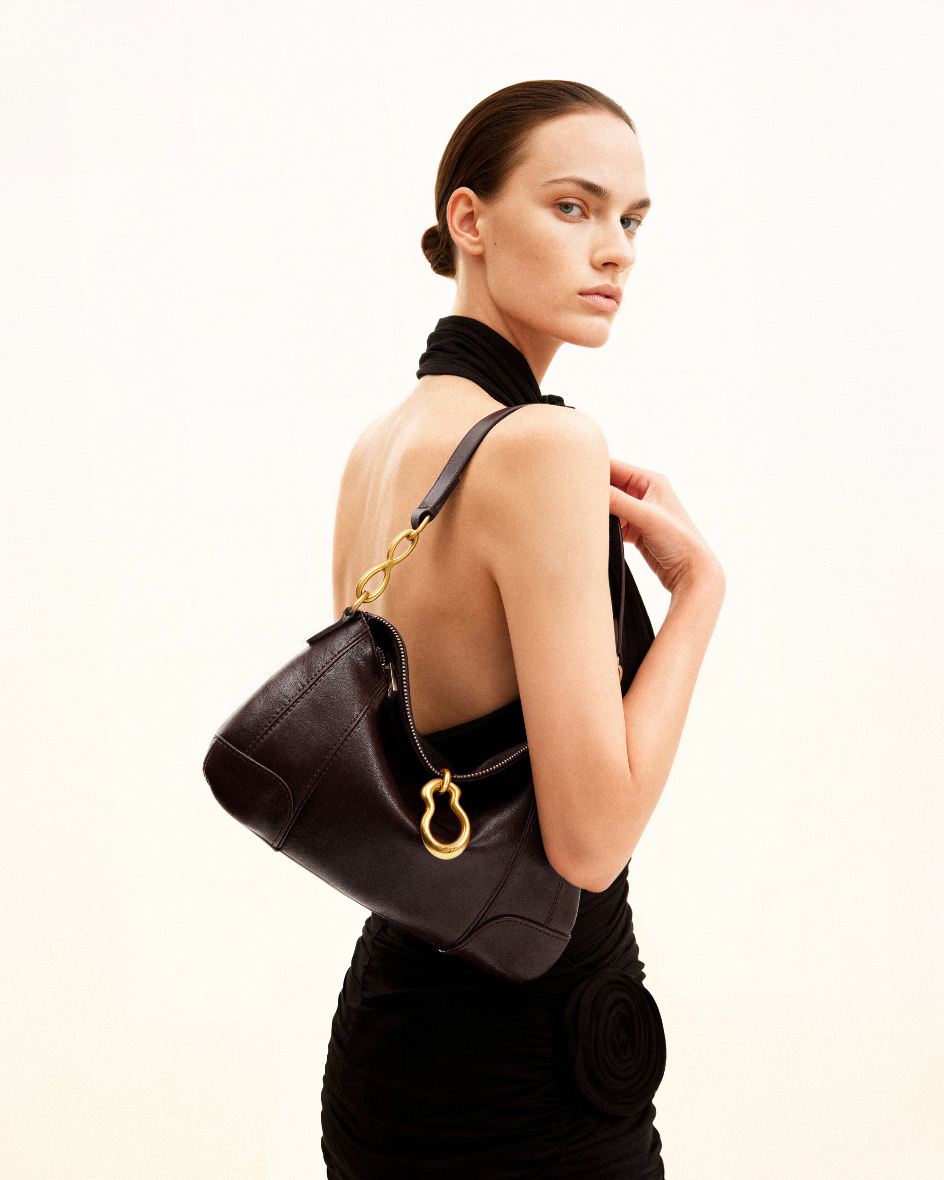 Hilary™ | Schulter-Tasche in Dunkelbraun