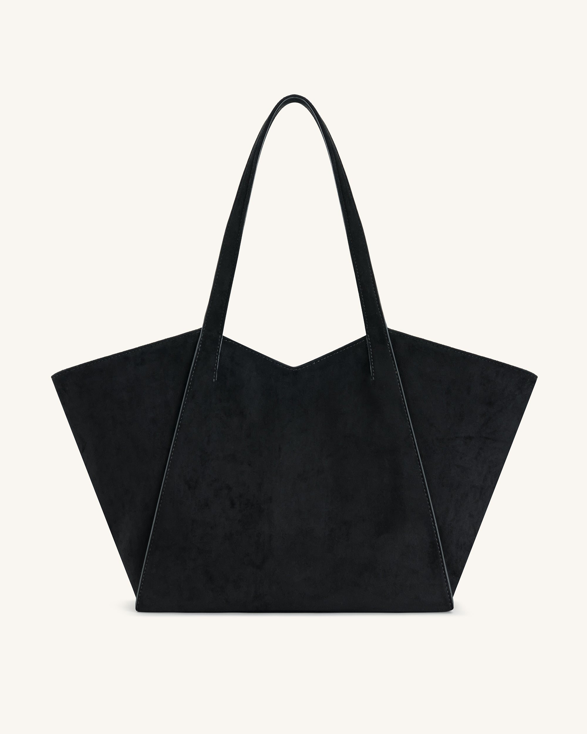 Seraphina™ | Geräumige Tote Bag aus Kunstwildleder Schwarz