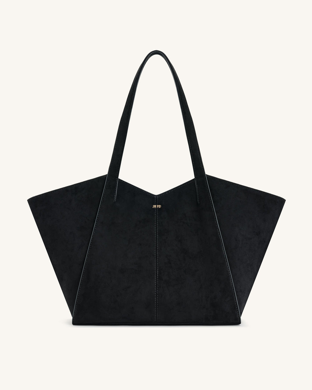 Seraphina™ | Geräumige Tote Bag aus Kunstwildleder Schwarz