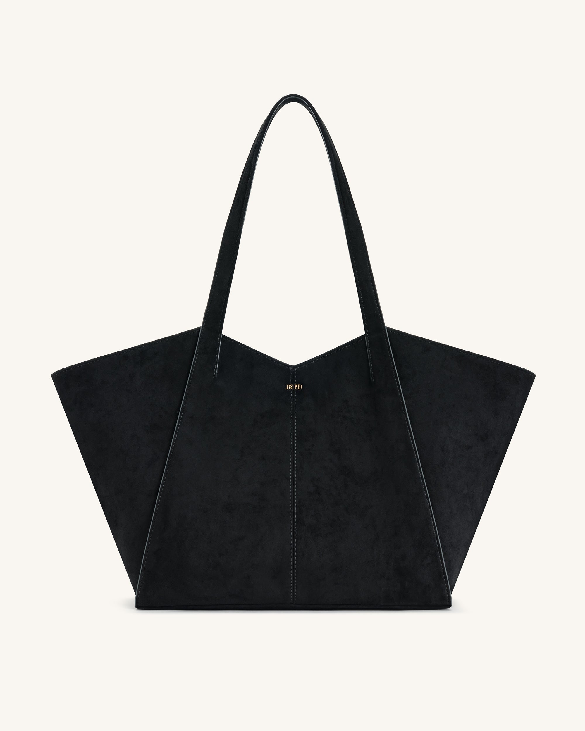Seraphina™ | Geräumige Tote Bag aus Kunstwildleder Schwarz