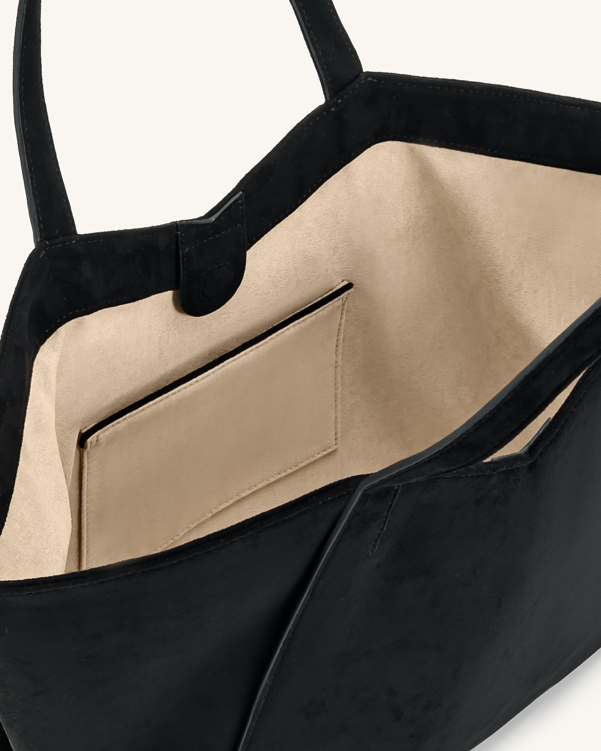 Seraphina™ | Geräumige Tote Bag aus Kunstwildleder Schwarz