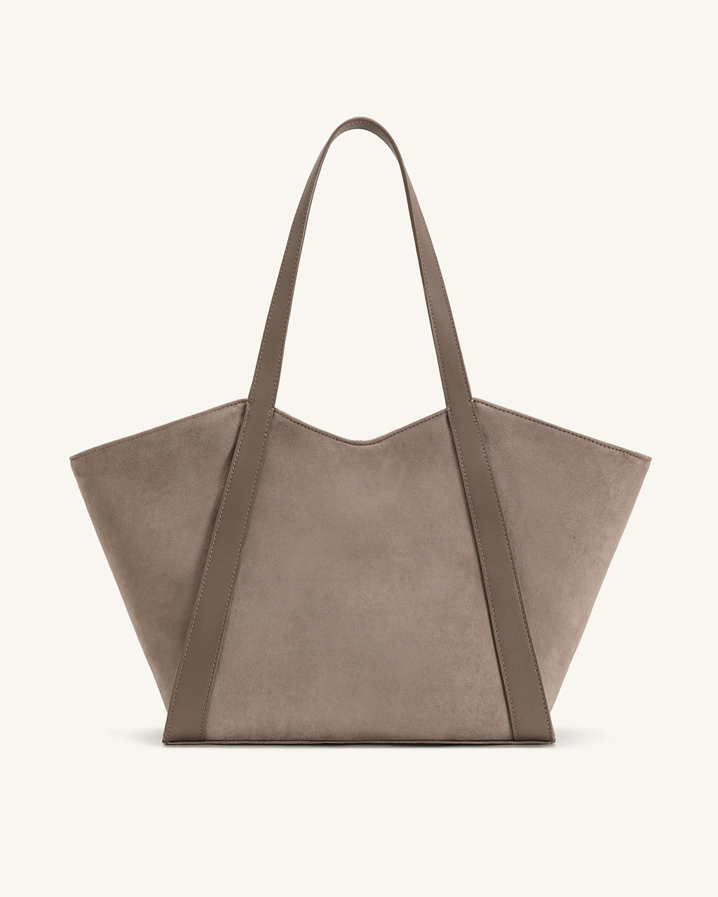 Seraphina™ | Geräumige Tote Bag aus Kunstwildleder Beige / Grau