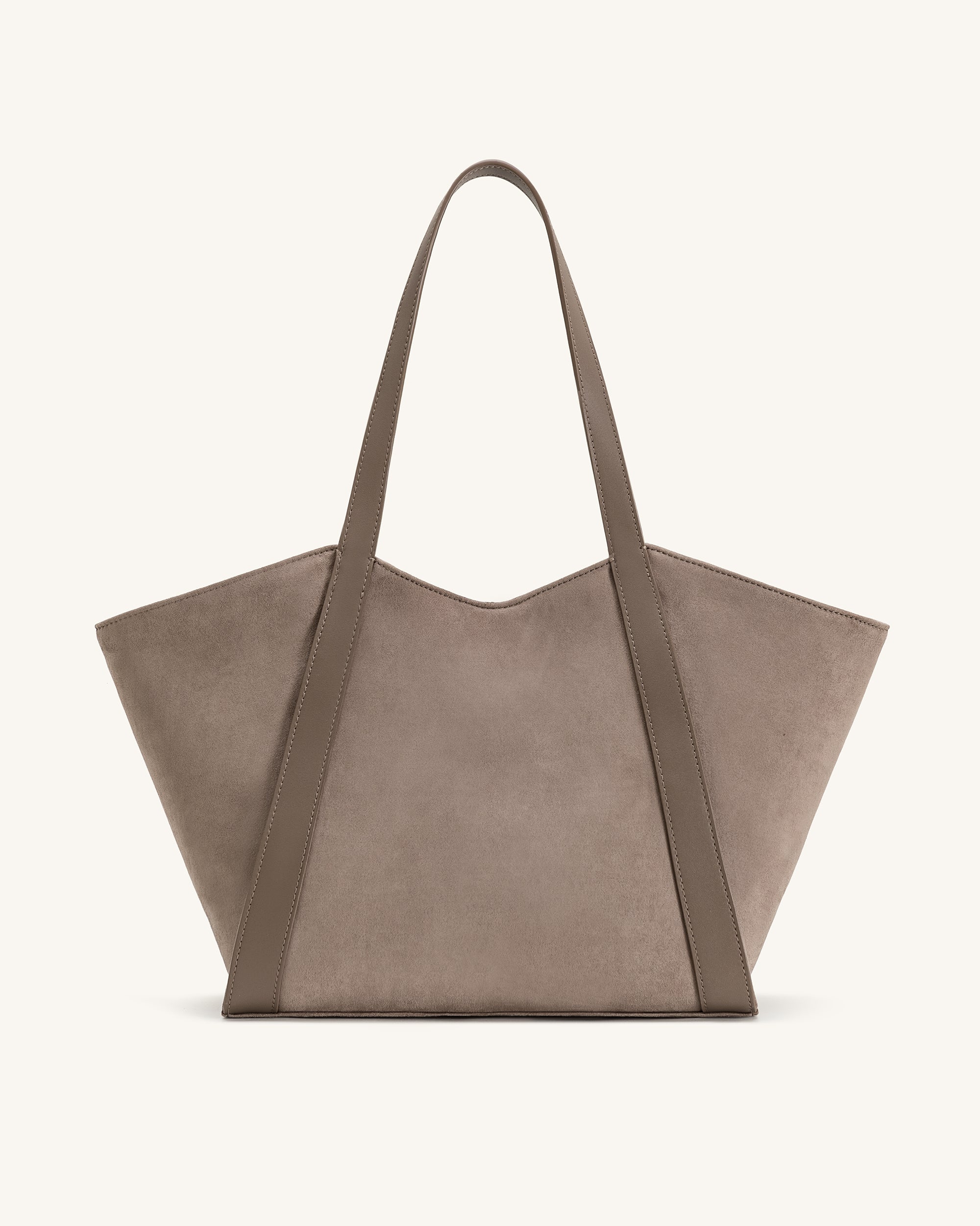 Seraphina™ | Geräumige Tote Bag aus Kunstwildleder Beige / Grau