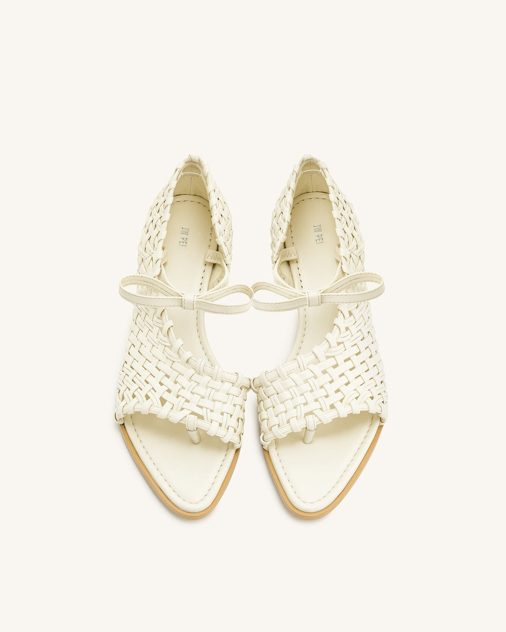 Jocelyn™ | Stilvolle Zehentrenner mit Webriemen – Beige