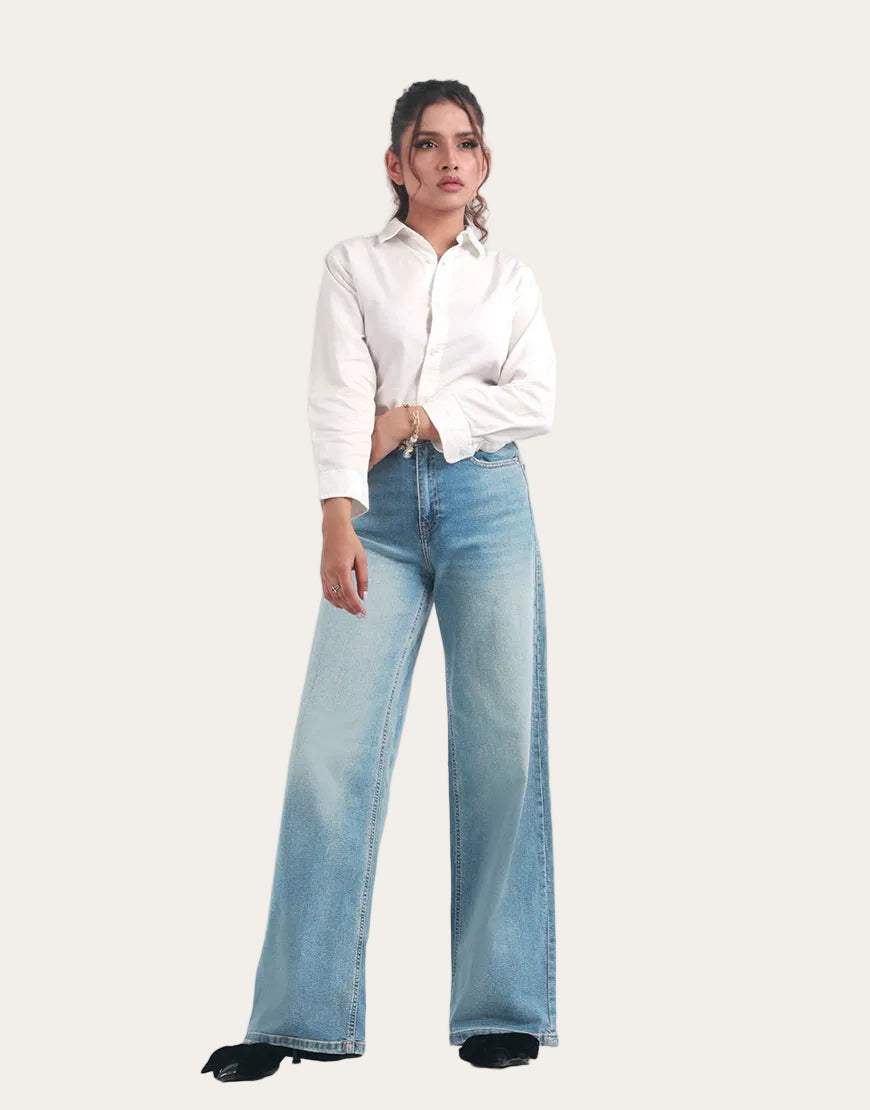 Classic Fade™ | High-Waist Wide-Leg Jeans