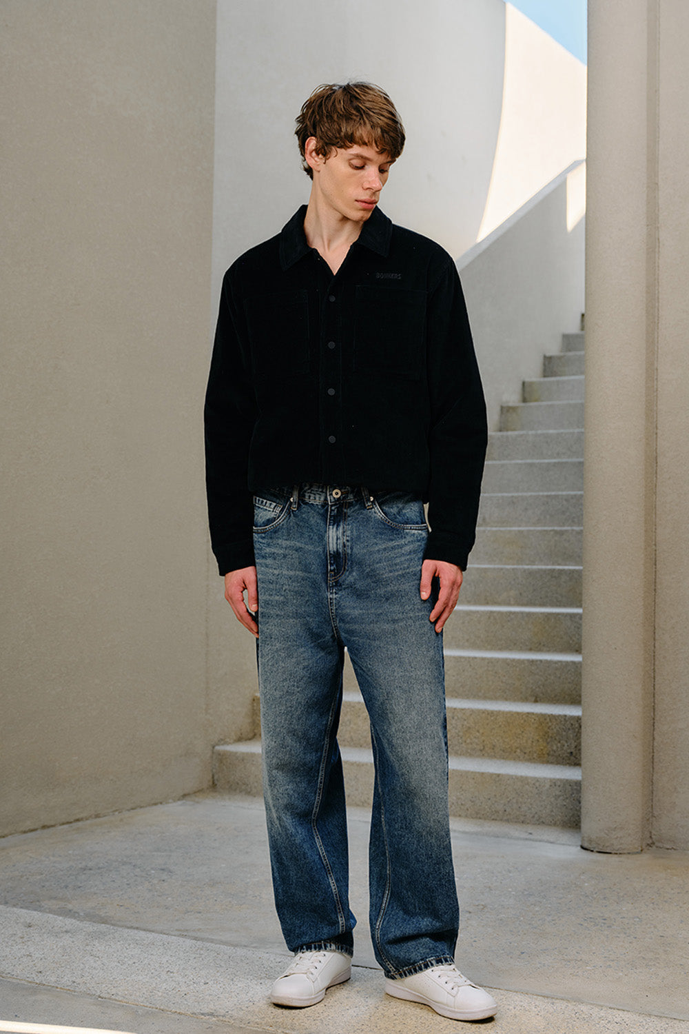 Arial™ | Wide Leg Jeans in Indigo Blue