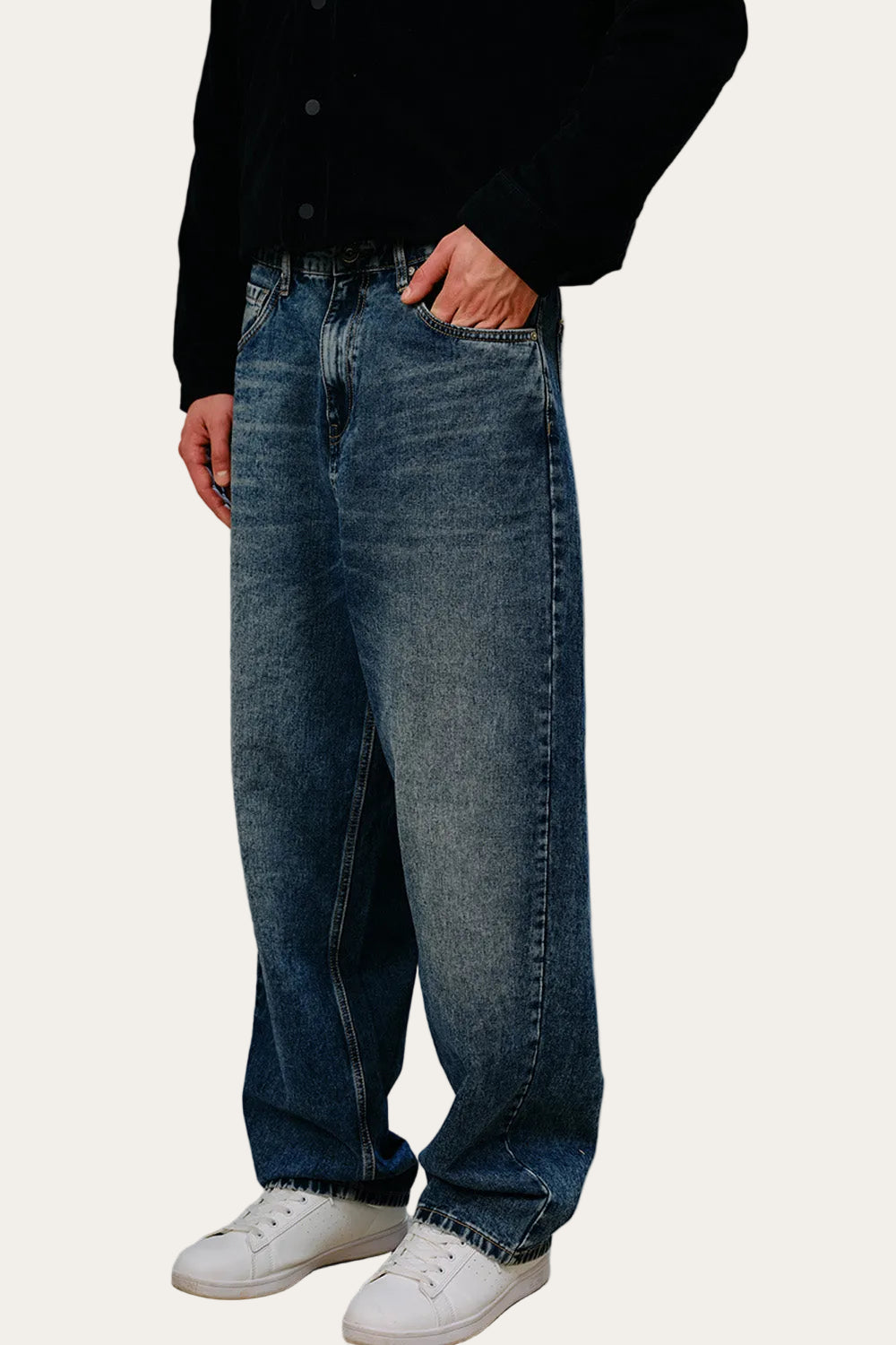 Arial™ | Wide Leg Jeans in Indigo Blue
