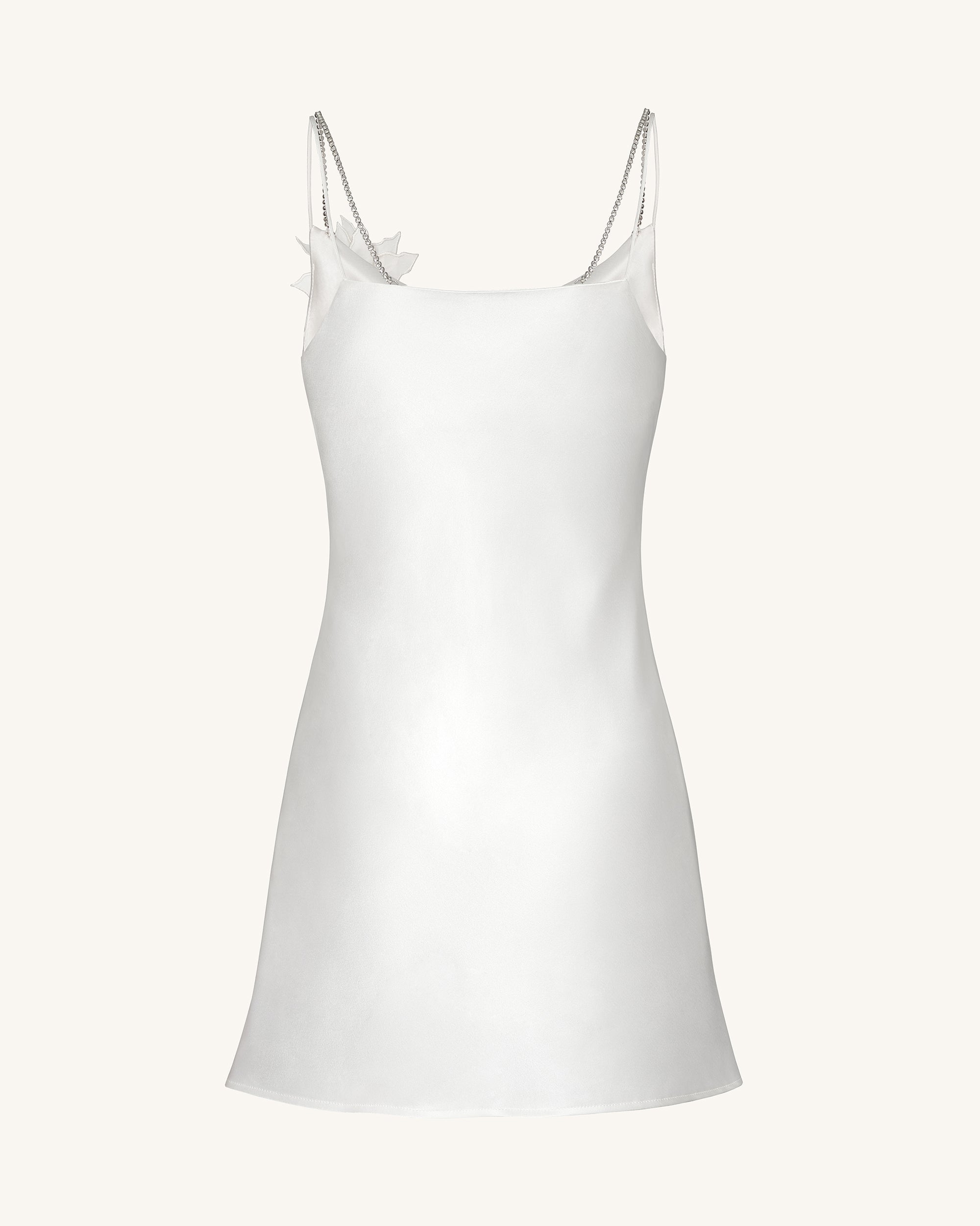 Crystal Flora™ | Slip mit floraler Kristallverzierung – Weiss