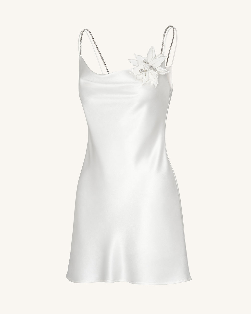 Crystal Flora™ | Slip mit floraler Kristallverzierung – Weiss