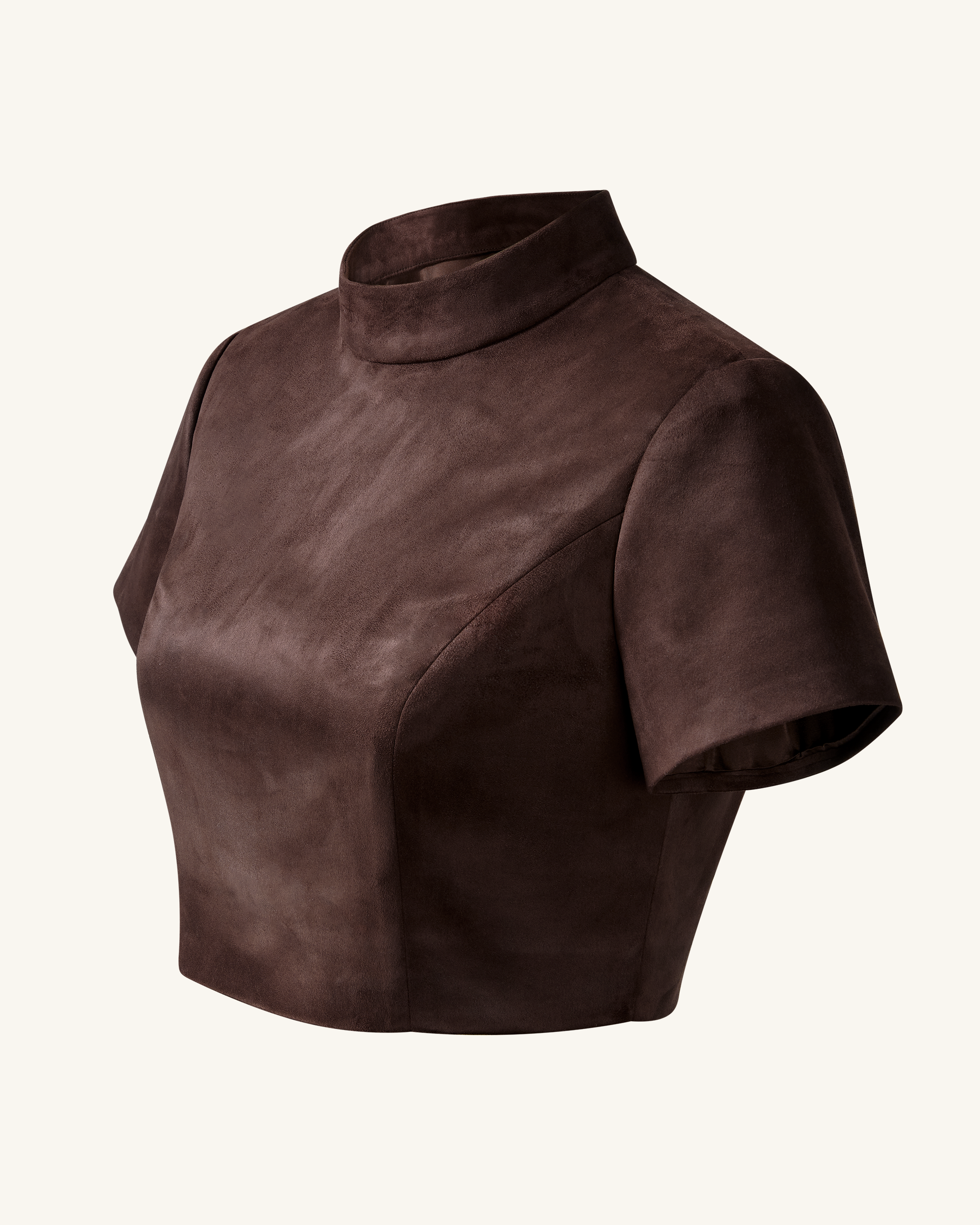 Grace™ | Figurbetontes Zweiteiler-Set in Suede-Optik – Braun