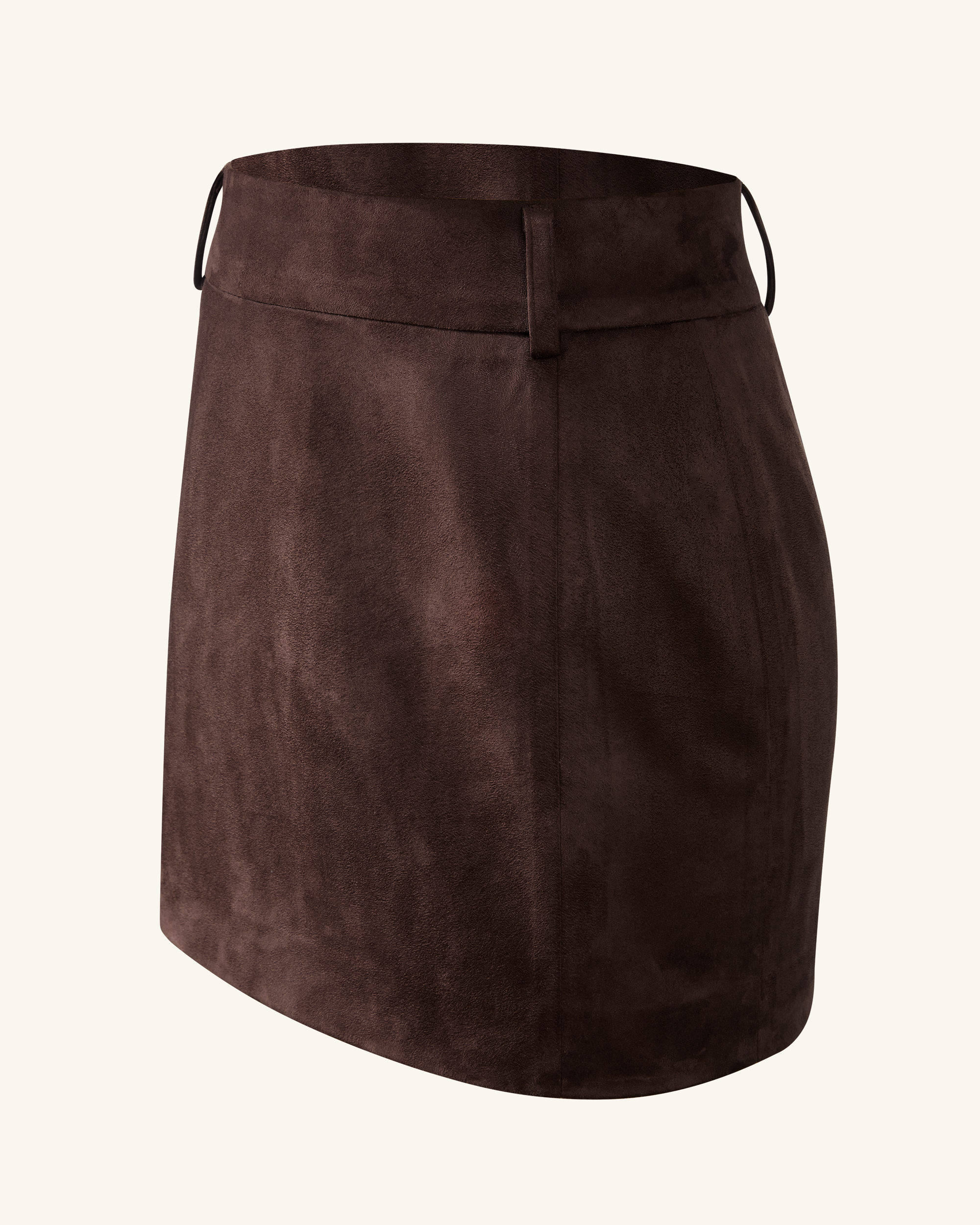 Grace™ | Figurbetontes Zweiteiler-Set in Suede-Optik – Braun