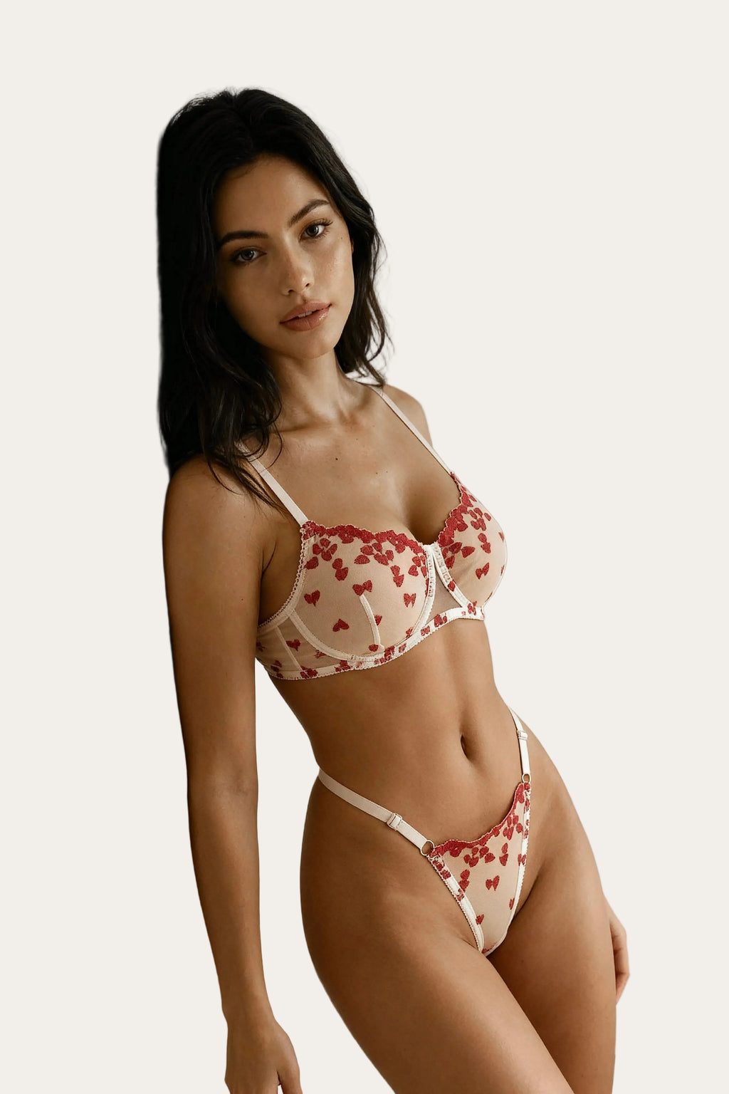 Scarlet Kiss™ | Besticktes Lingerie-Set